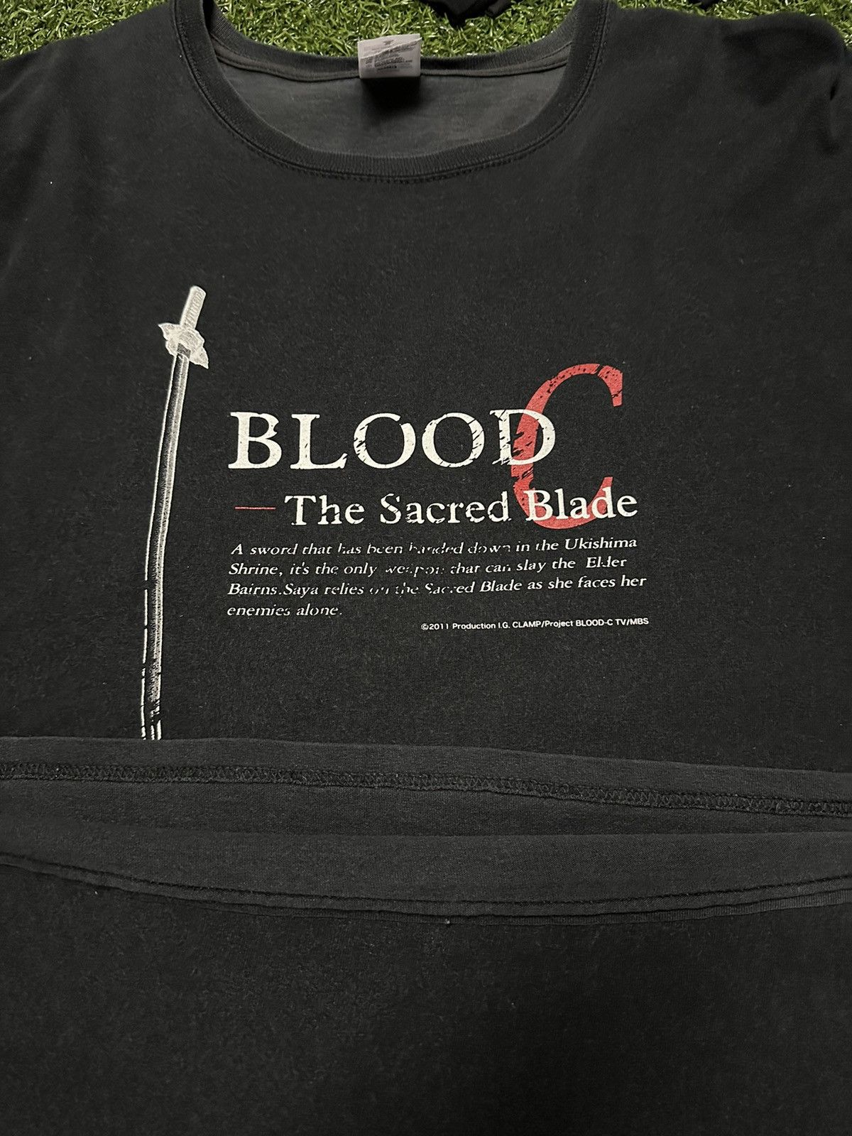 Anime Vintage Anime Blood C The Sacred Blade Sun Faded Tee Anvil Size US XL / EU 56 / 4 - 9 Thumbnail