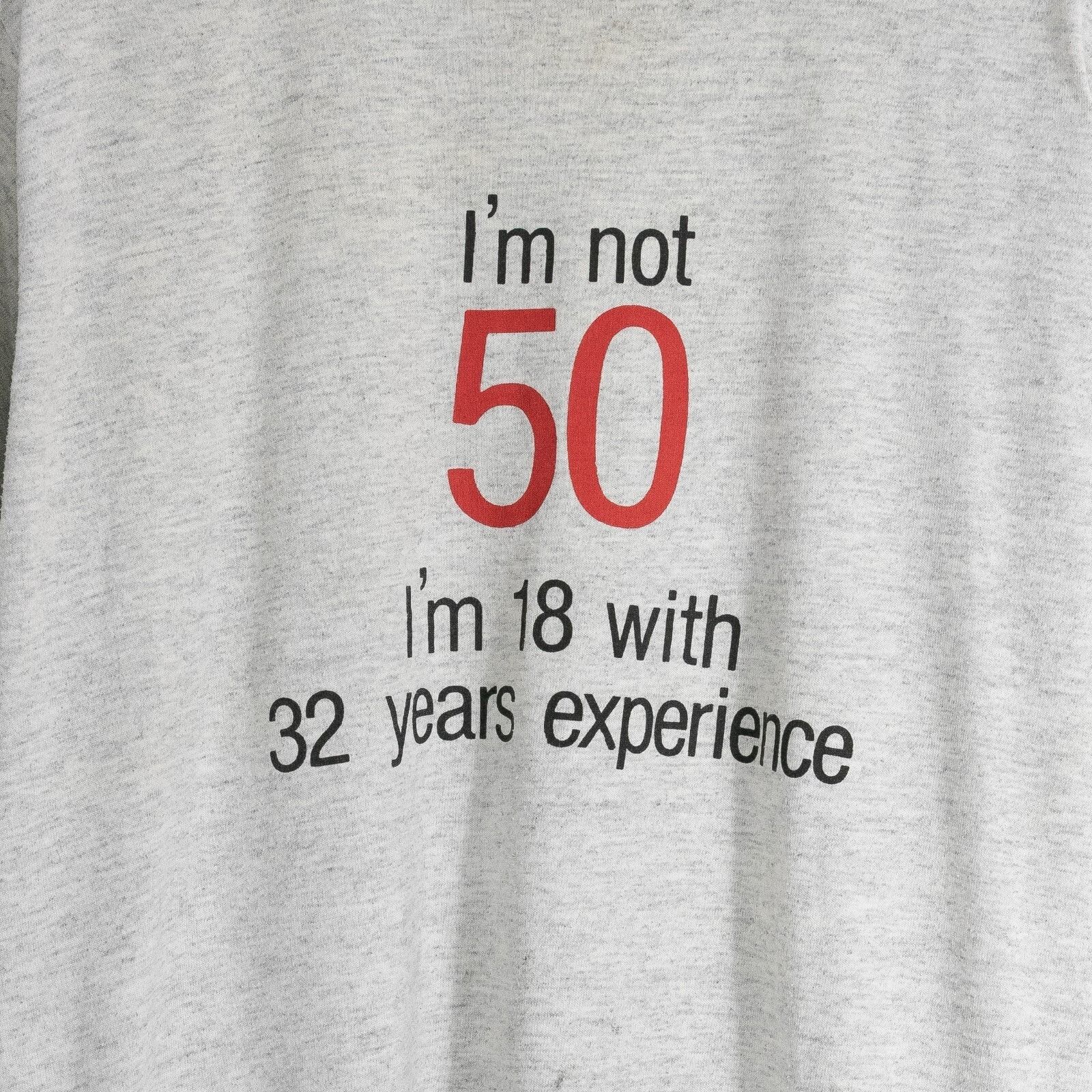 Vintage Vintage 90s Funny Old Age Tee XL - Distressed Single Stitch Size US XL / EU 56 / 4 - 3 Thumbnail