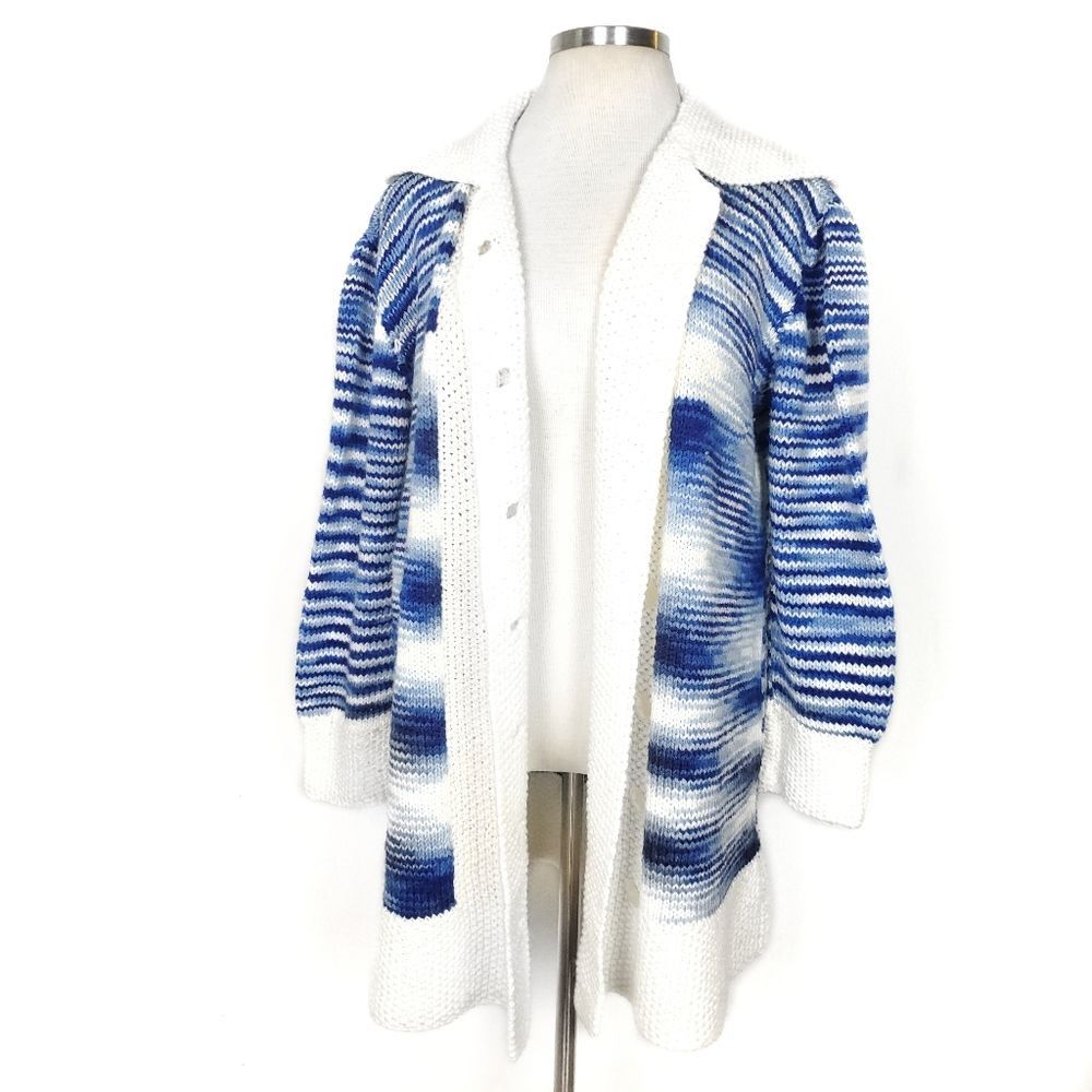 Vintage Comfy Knit Long Cardigan Button Down Sweater Jacket M-L Size L / US 10 / IT 46 - 2 Thumbnail