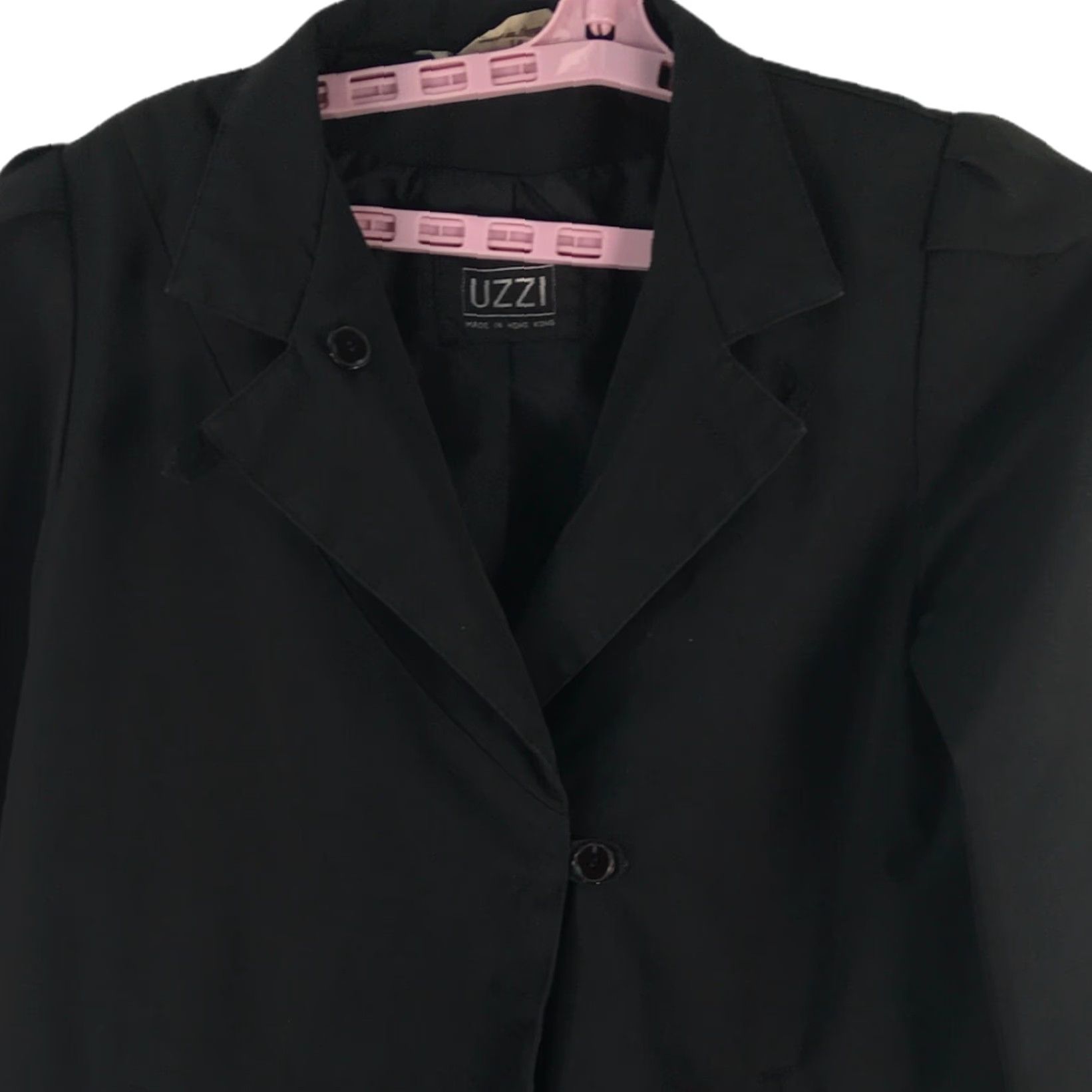 FUZZI Uzzi Women's Trench Coat Solid Black Lightweight Long Size 14 with Pockets Size XL / US 12-14 / IT 48-50 - 3 Thumbnail
