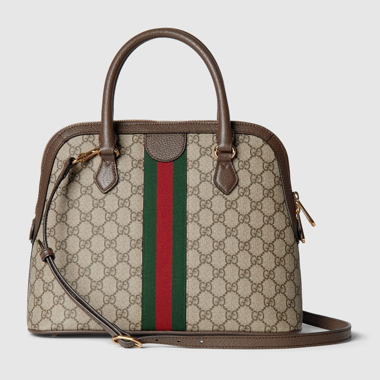 Gucci GUCCI Ophidia Medium Beige/Ebony GG Canvas Top Handle Size ONE SIZE - 3 Thumbnail