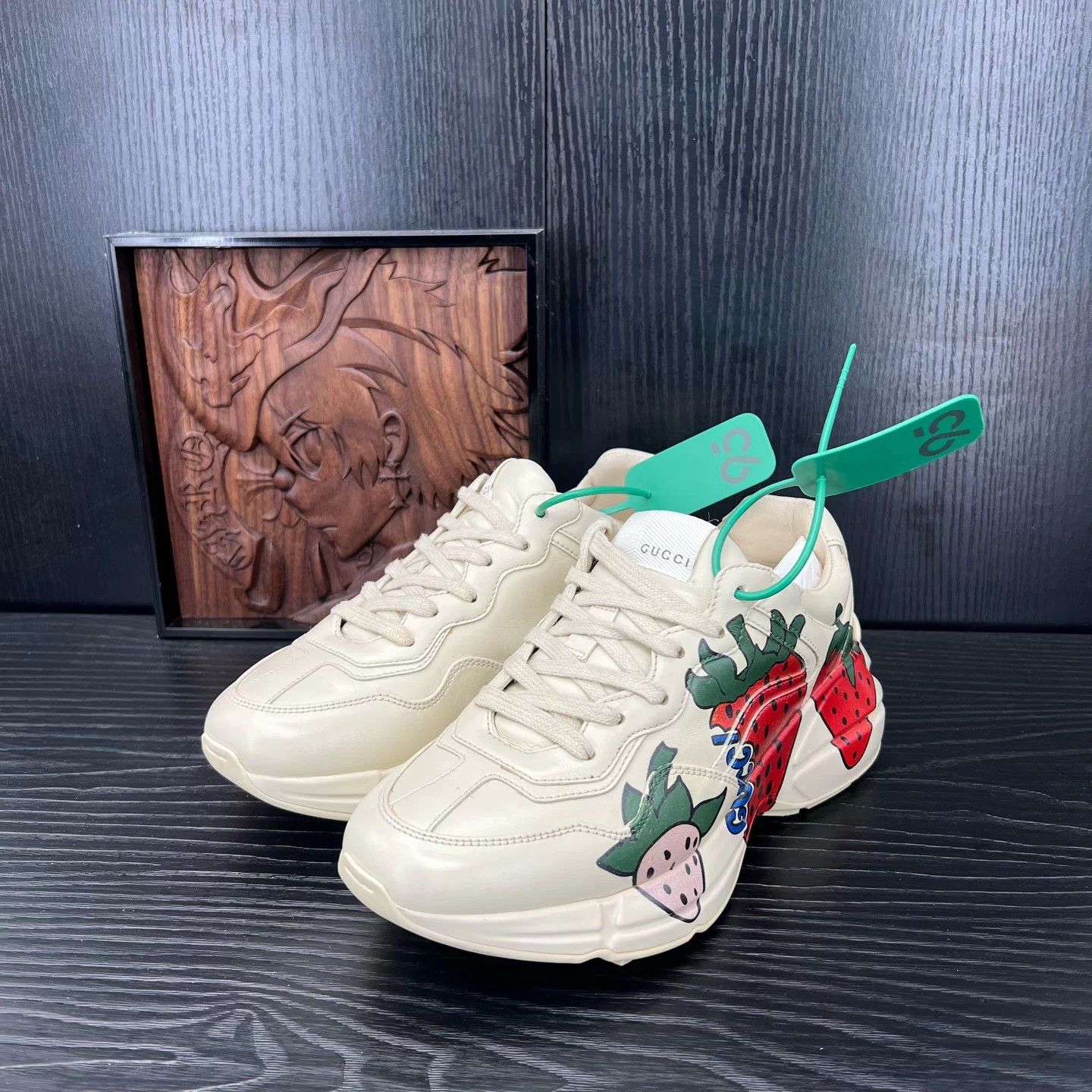 Gucci Rhyton Strawberry Women's Sneakers New 37