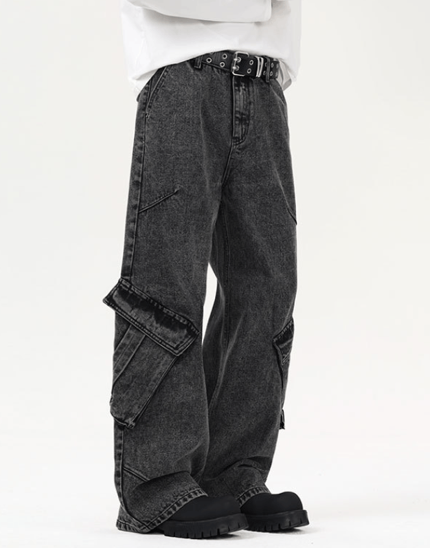 Japanese Brand × Jean American retro straight loose cargo jeans Size US 32 / EU 48 - 2 Thumbnail