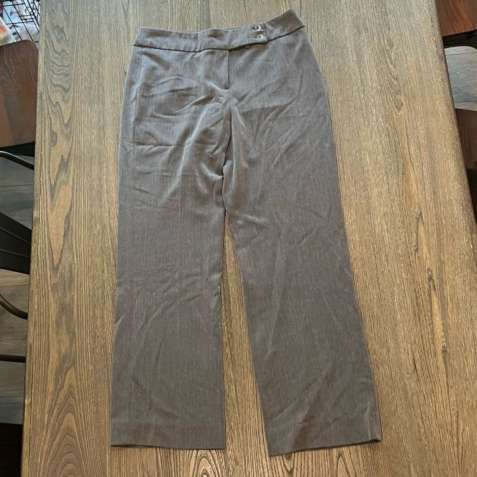 Vintage Bandolino Blu Medium Heathered Gray Straight Legs Size 8 Size 30" / US 8 / IT 44 - 2 Thumbnail