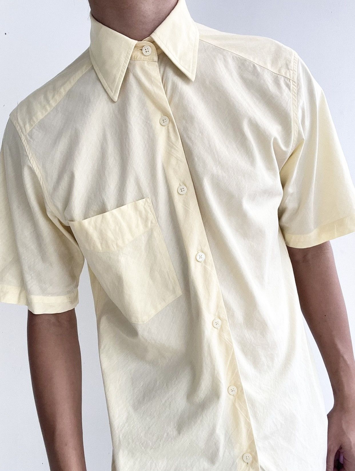 Yohji Yamamoto Yohji Yamamoto A.A.R Yellow Shirt Size US M / EU 48-50 / 2 - 1 Thumbnail