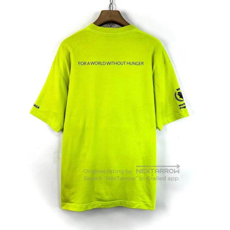 Balenciaga Balenciaga Neon Green Wheat Spike Short Sleeve T-Shirt Size US M / EU 48-50 / 2 - 2 Thumbnail