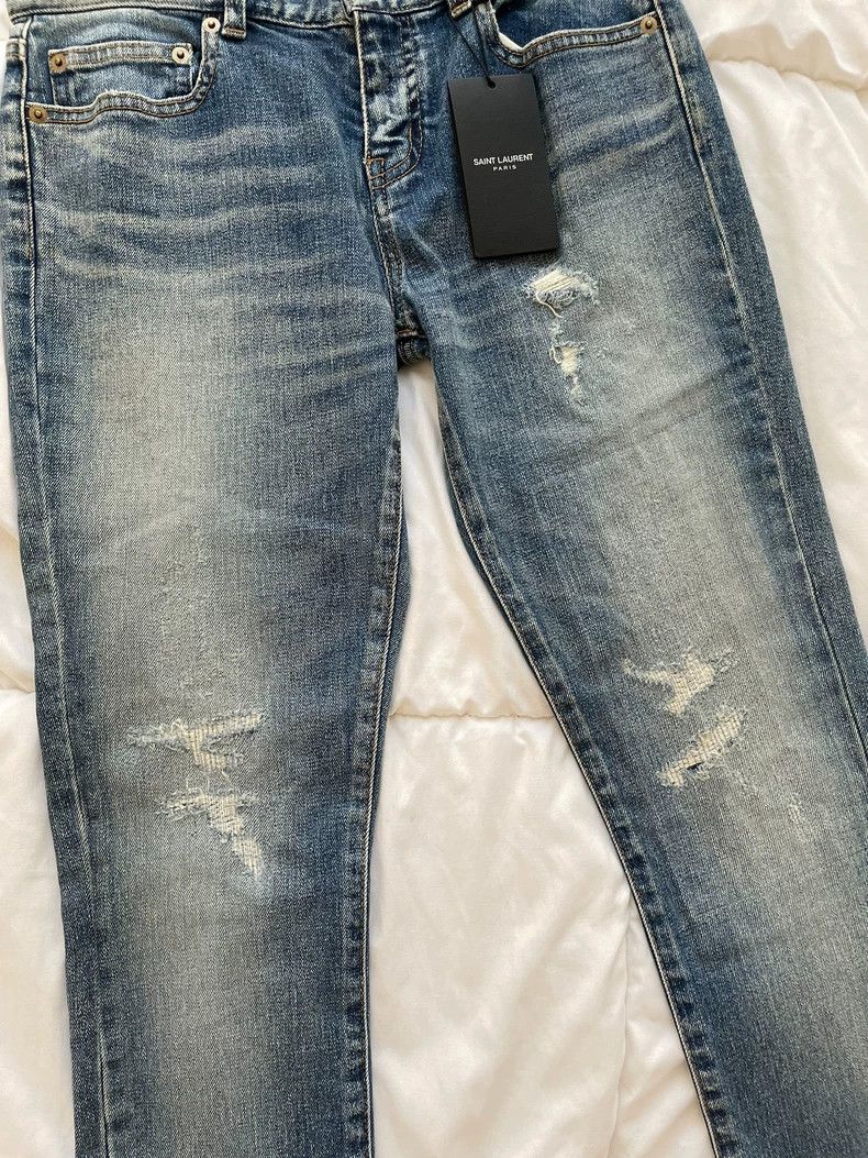 Saint Laurent Paris Saint Laurent Paris 16ss Ripped Jeans Size US 27 - 4 Thumbnail