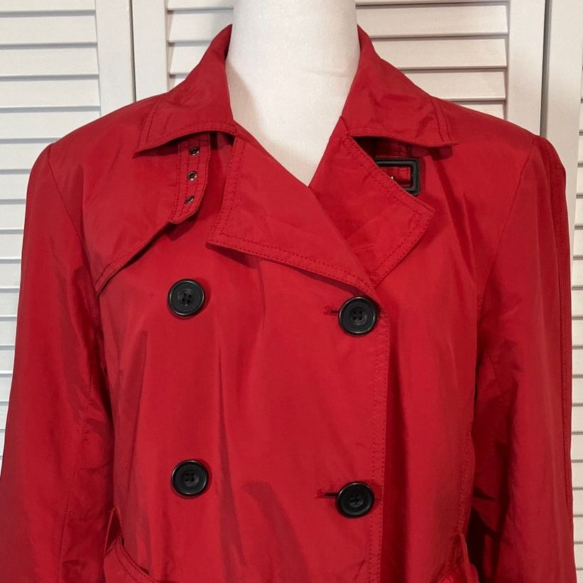 Other Gallery Vintage Red Classic Trench Coat Mid-Length M Size M / US 6-8 / IT 42-44 - 3 Thumbnail