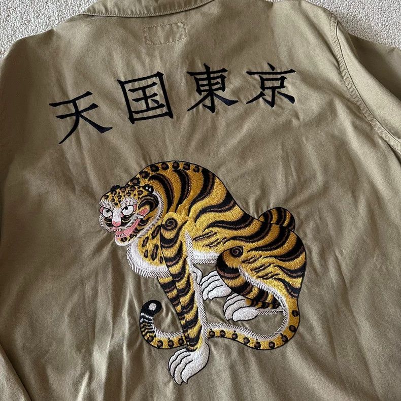 Japanese Brand Wacko Maria Tokyo Tiger Embroidered Shirt - dmc Size US L / EU 52-54 / 3 - 1 Thumbnail