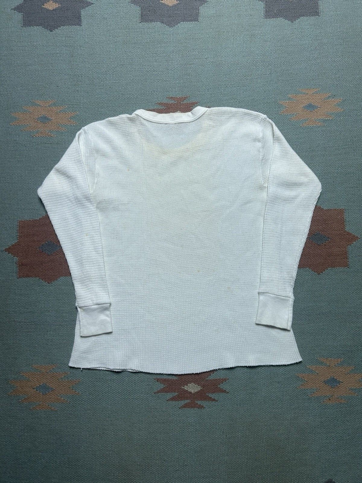 Vintage Vtg 70s 80s waffle knit thermal shirt blank base women’s XL Size XL / US 12-14 / IT 48-50 - 8 Thumbnail