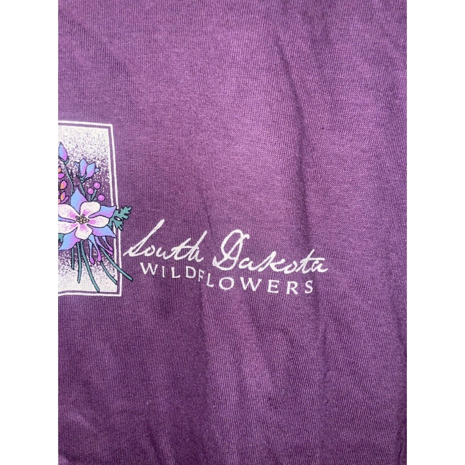 Anvil Vintage South Dakota Wildflowers Shirt Wild Flowers Tee 90s Size US S / EU 44-46 / 1 - 4 Thumbnail