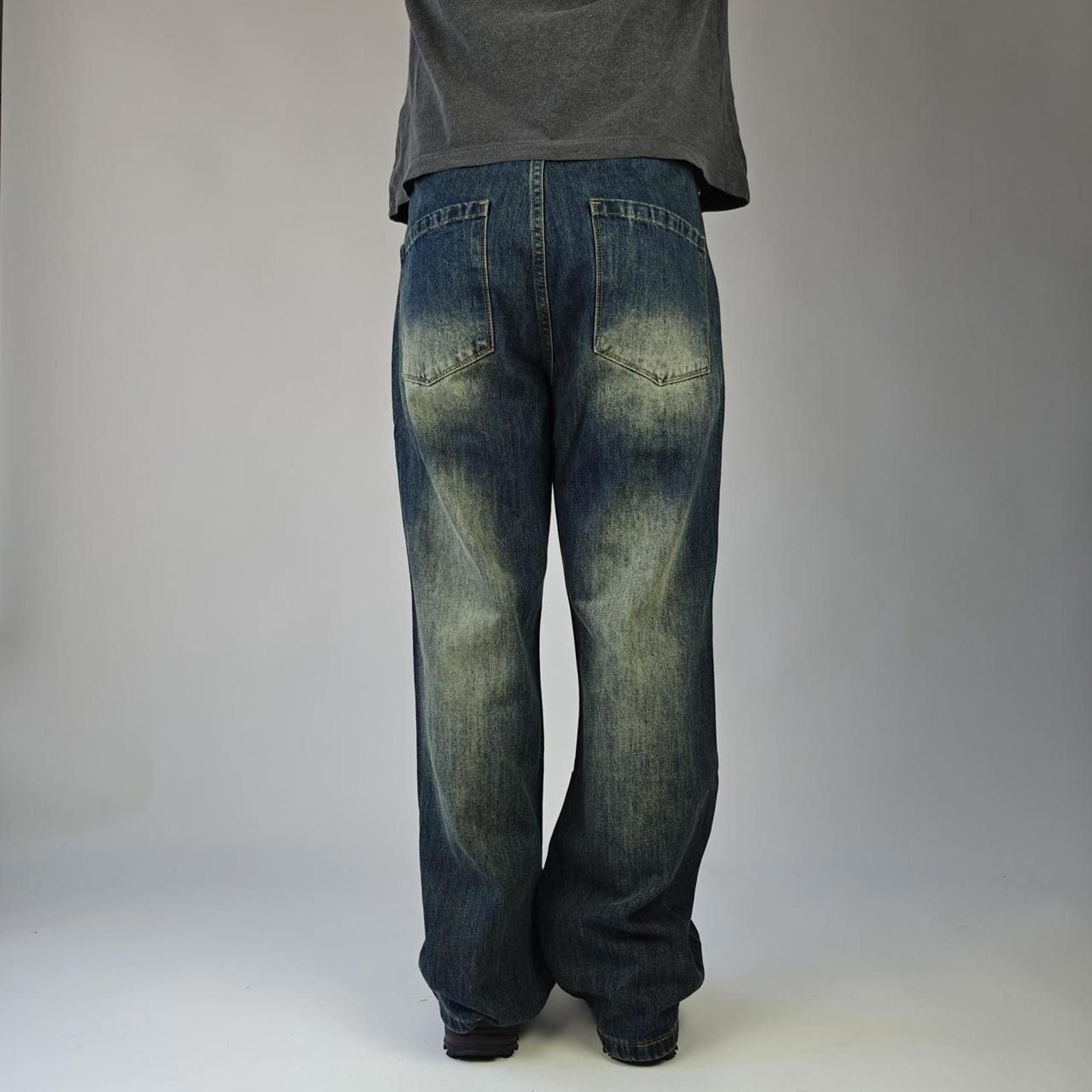 Other Blue Faded Sidezip Wide Leg Denim Size US 32 / EU 48 - 5 Thumbnail
