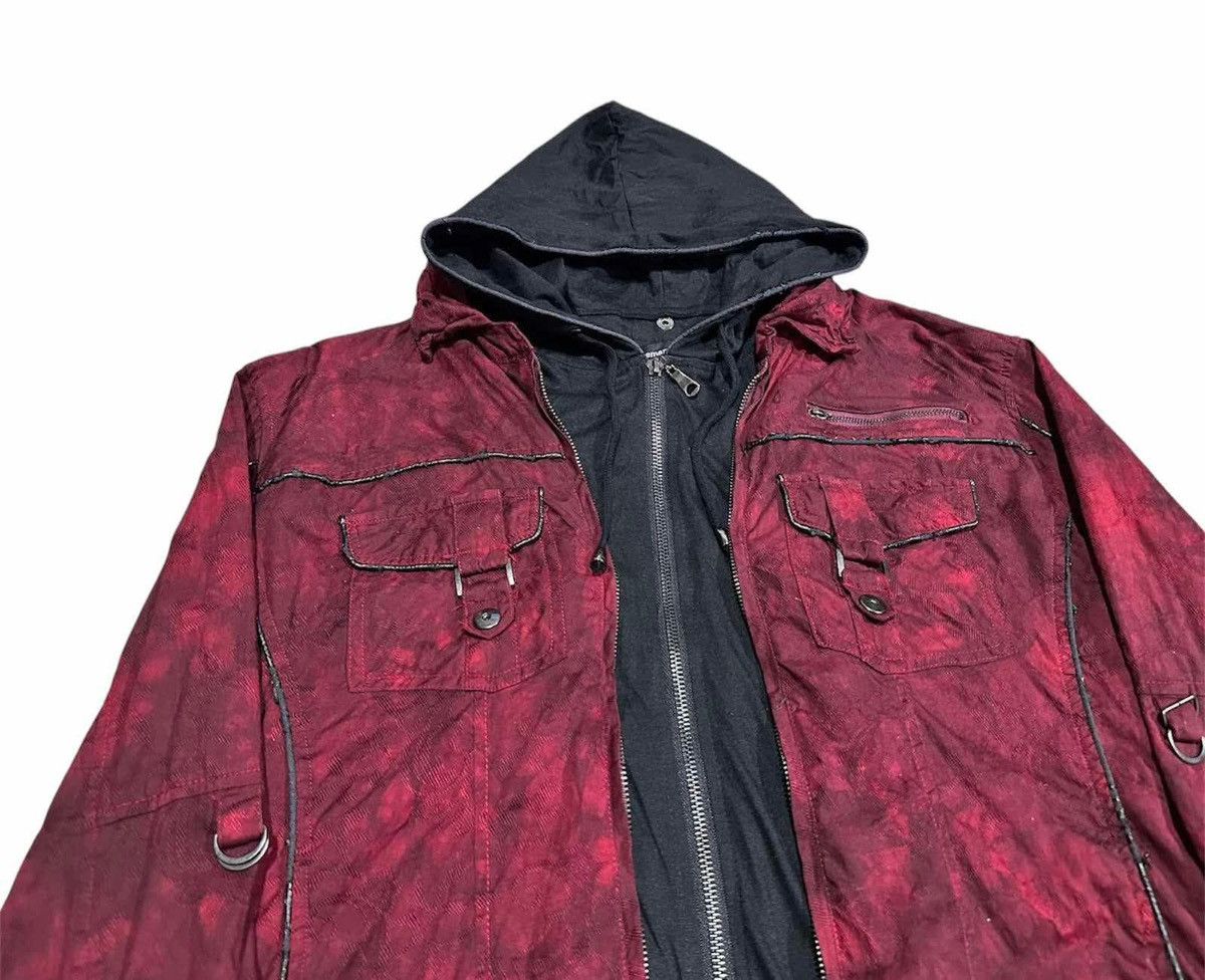 If Six Was Nine × Japanese Brand × semanticdesign 🔥Sick Y2K Semantic Design Double Layer Shirt Hood Goth Punk Size US L / EU 52-54 / 3 - 6 Thumbnail