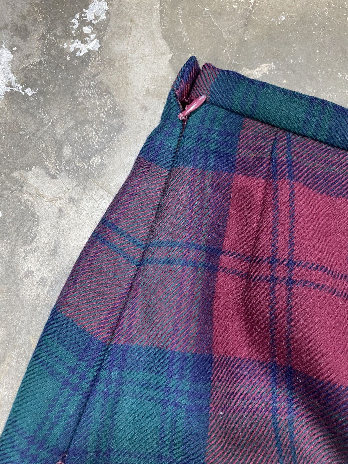 Issey Miyake Rare Vintage I.S Sunao Kuwahara Wool Chekered Skirt Size 25" / US 0 / IT 36 - 10 Thumbnail