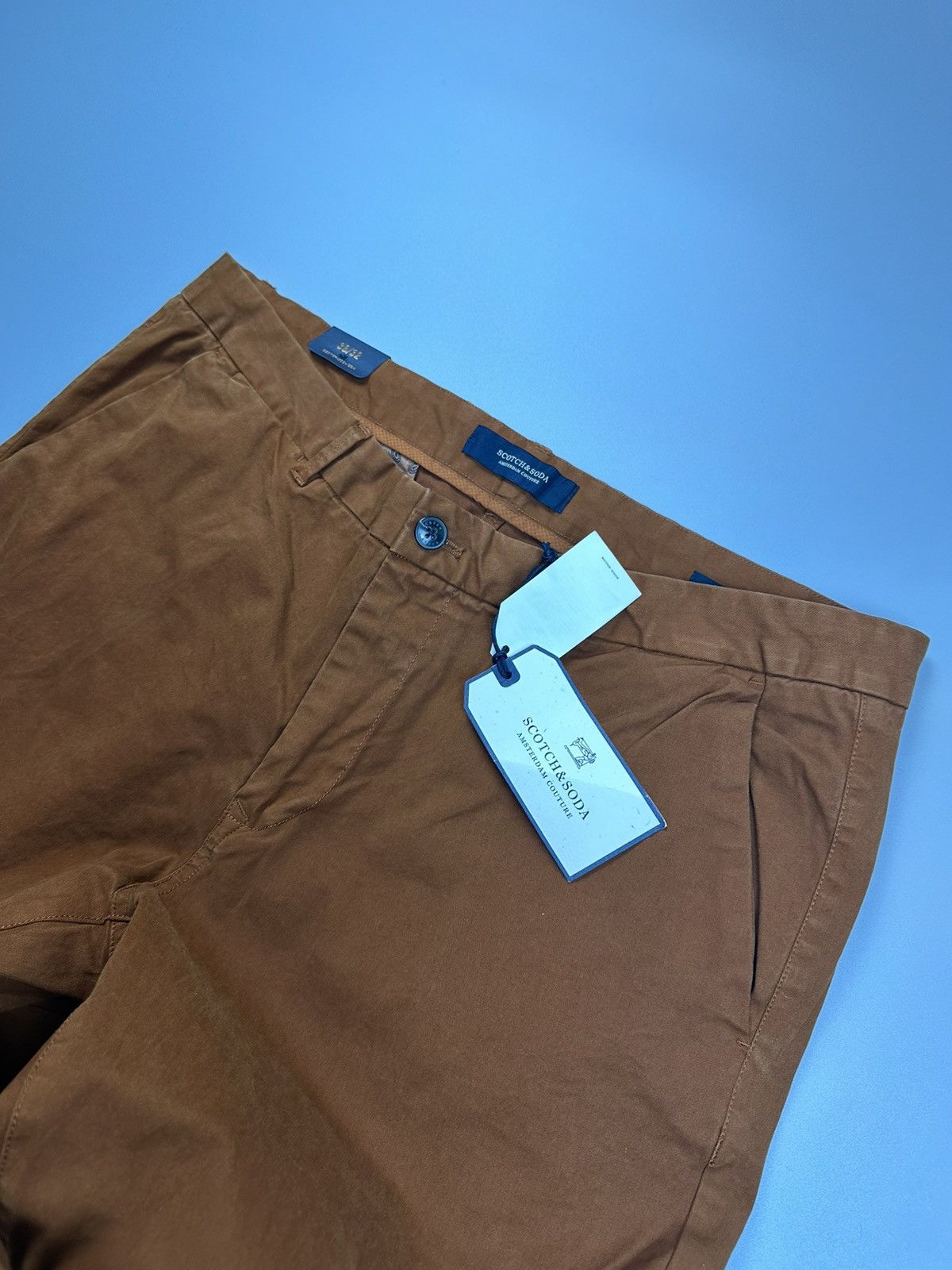 Scotch & Soda Scotch&Soda Deep Light Brown Tapered Trousers XL Size US 36 / EU 52 - 4 Thumbnail