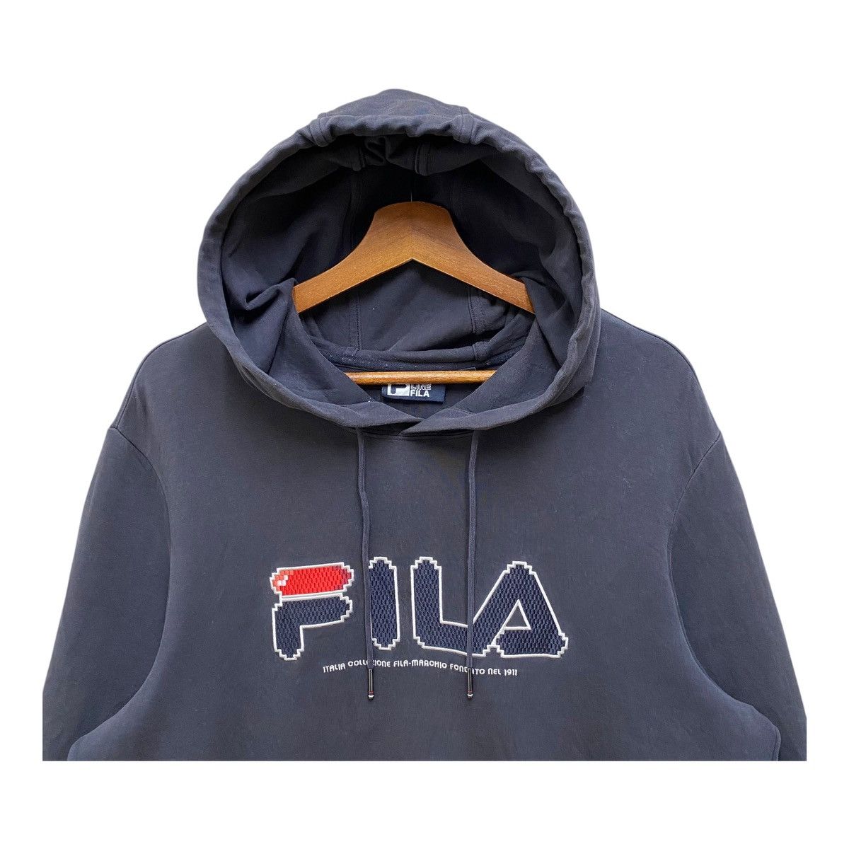 Fila Fila White Line Hoodie Embroidery Logo XL Size Black Size US XL / EU 56 / 4 - 2 Thumbnail
