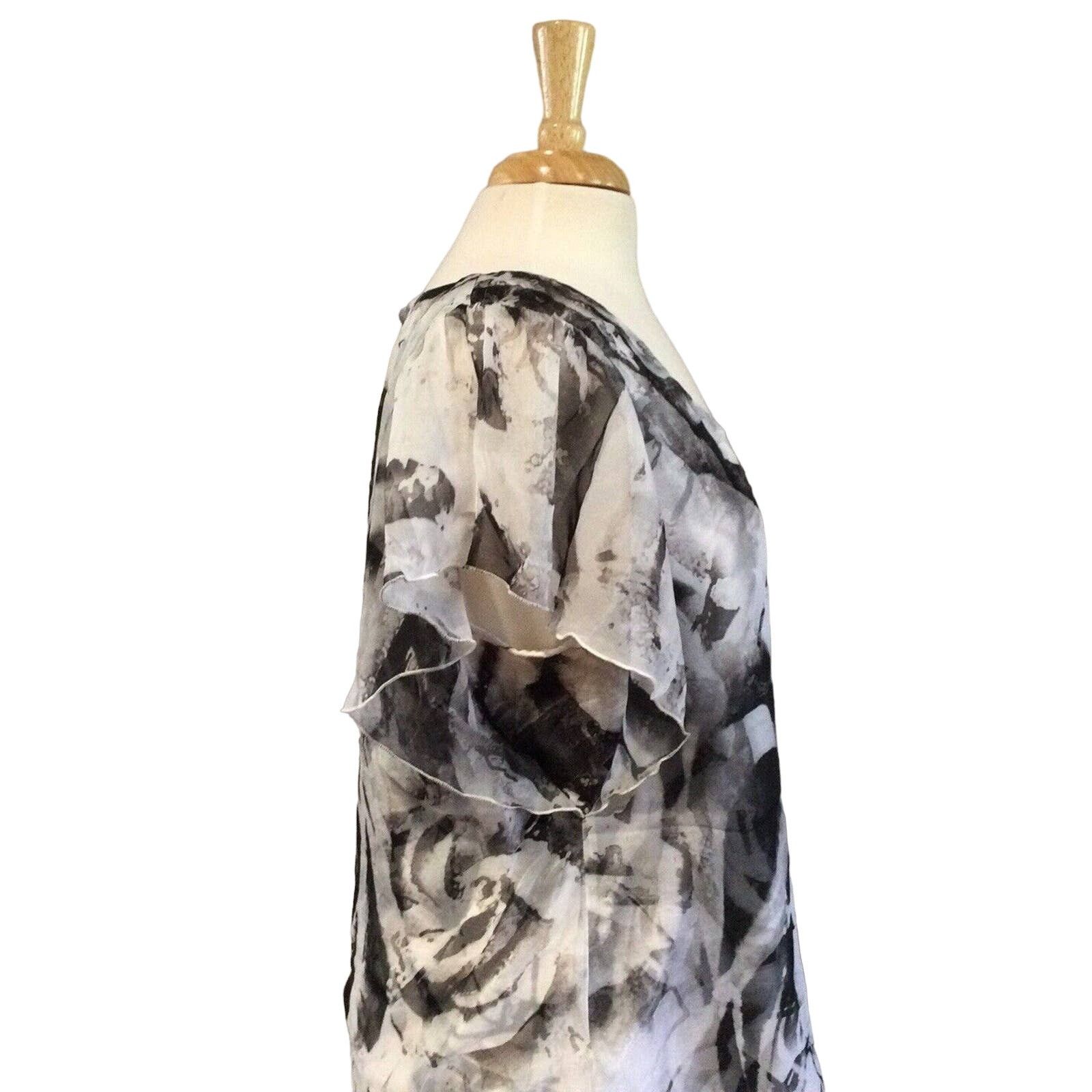 Other Energe Worldwear Tank Floral Print Sheer Overlay Blouse XL Size XL / US 12-14 / IT 48-50 - 6 Thumbnail