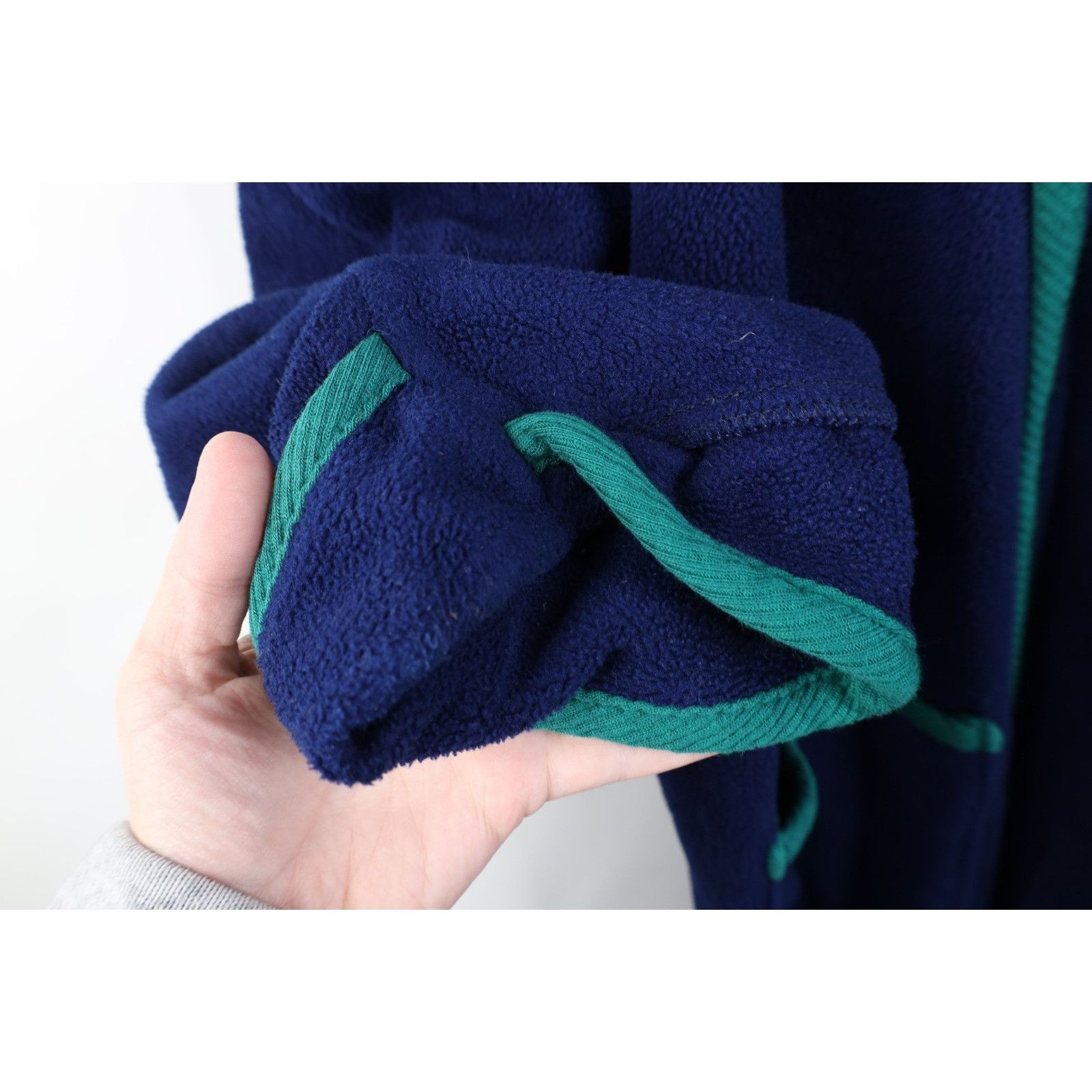 L.L. Bean Vintage 90s LL BeanPiped Trim Belted Fleece Bath Robe Size US M / EU 48-50 / 2 - 5 Thumbnail