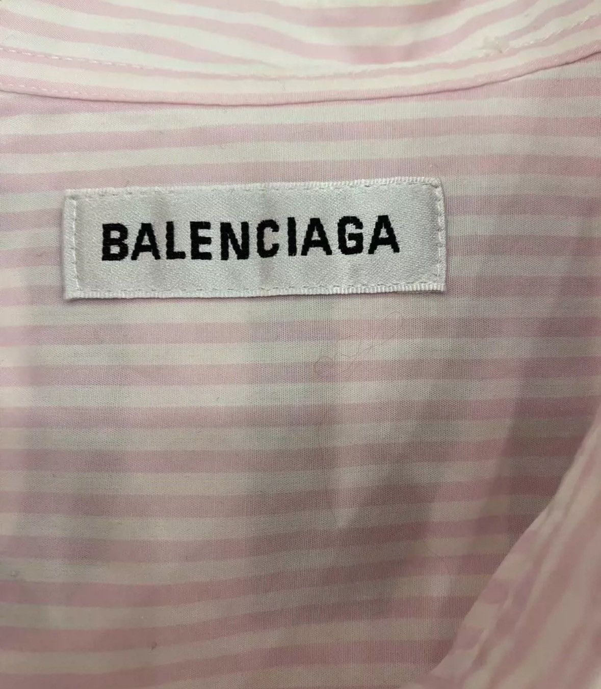 Balenciaga Balenciaga Pink Ribbon Back Letter Shirt Size US M / EU 48-50 / 2 - 3 Thumbnail