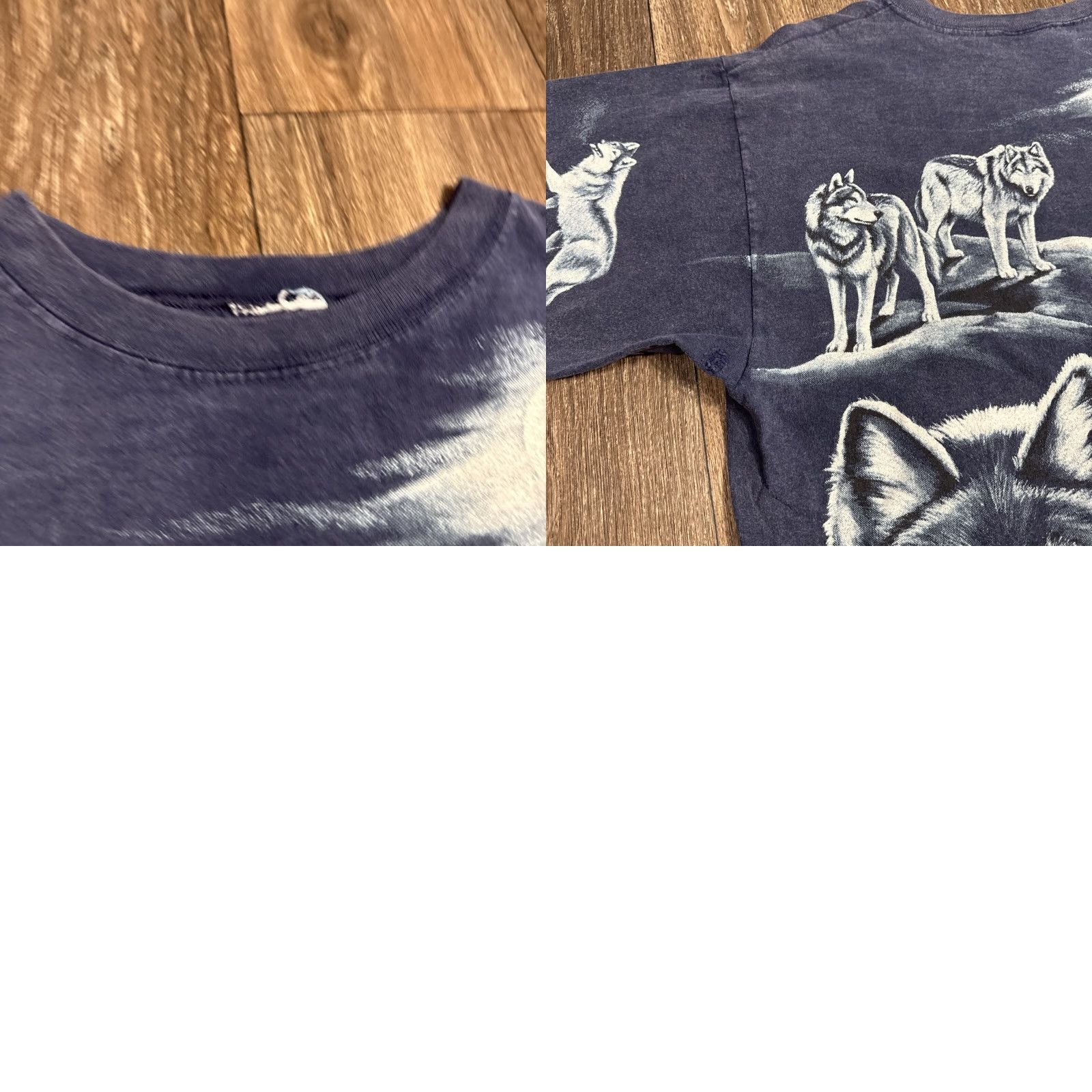 Vintage VINTAGE 1994 Wolf Husky Nature All Over Print T-Shirt L Mens Black Size US L / EU 52-54 / 3 - 8 Thumbnail