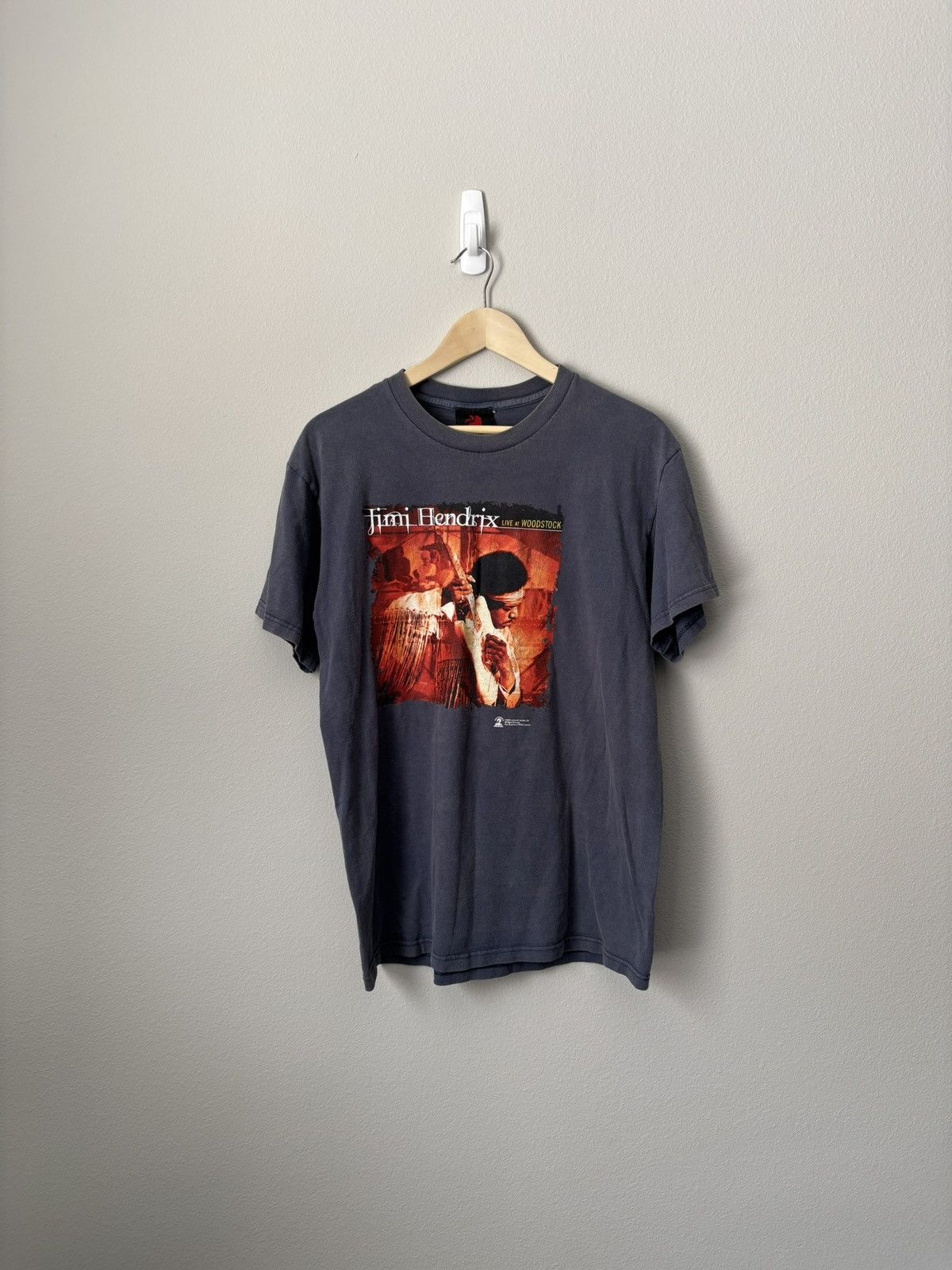 Jimi Hendrix Vintage 2002 Jimi Hendrix Live At Woodstock Band Tee Size US M / EU 48-50 / 2 - 1 Thumbnail