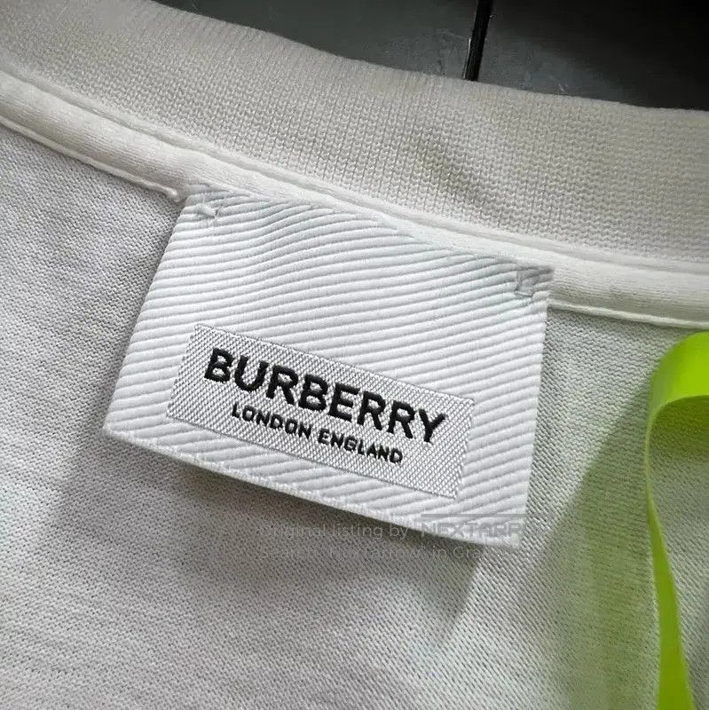 Burberry Burberry White Cotton Logo Short Sleeve Tee. Size M / US 6-8 / IT 42-44 - 4 Thumbnail