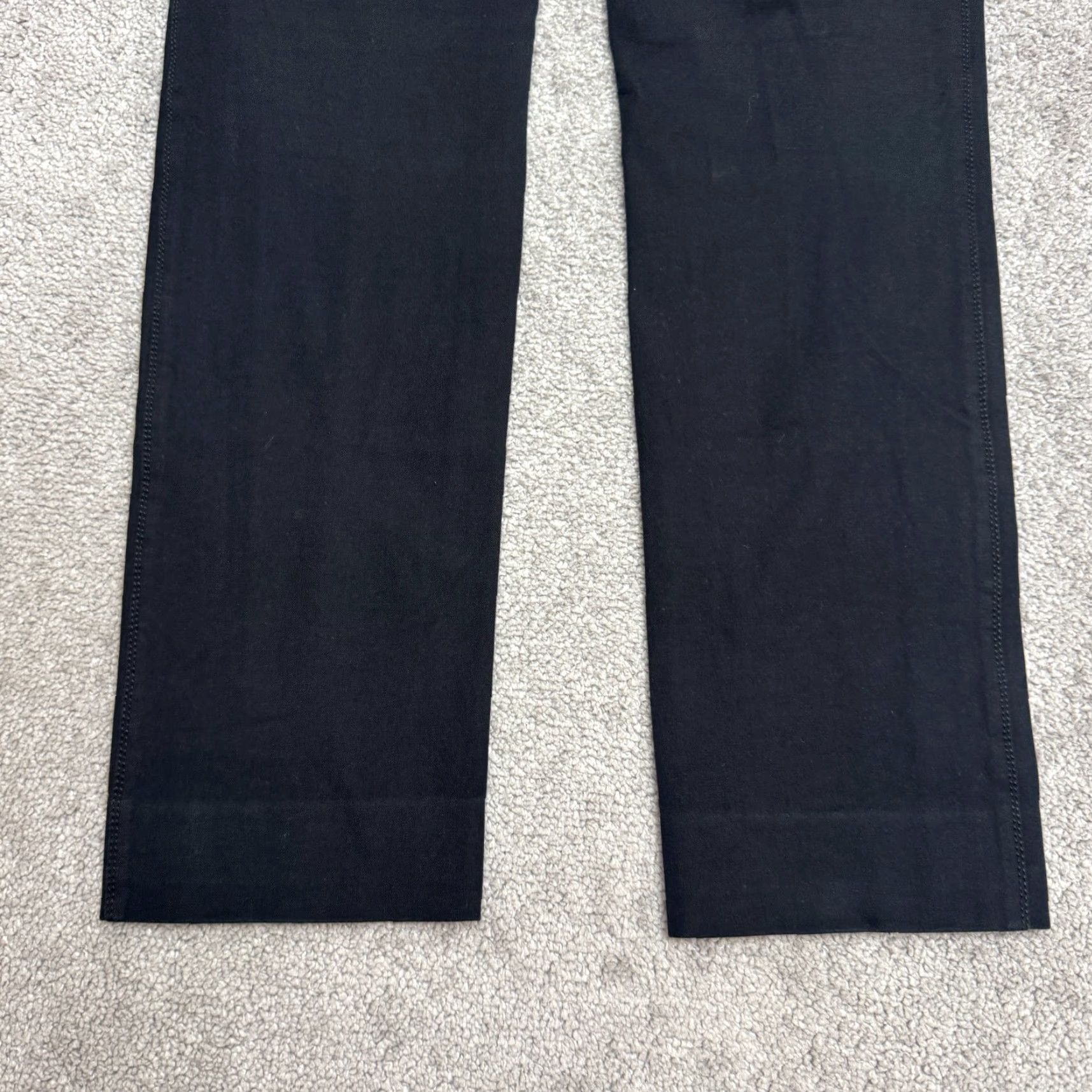 Elie Tahari Elie Tahari Cotton Mid Rise Trouser Pants Womens 6 Black Straight Leg Stretch Size 28" / US 6 / IT 42 - 5 Thumbnail