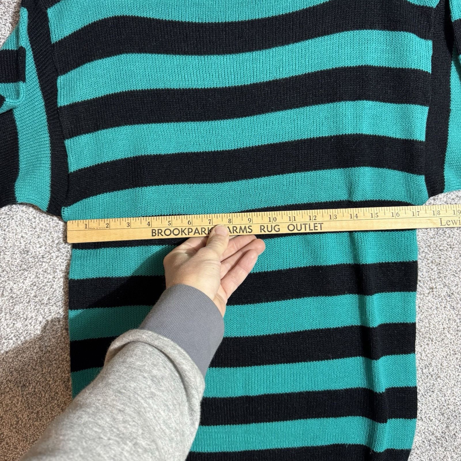 Other Vintage 80s Sweater Women Medium Grunge Ribbed Knit Slouchy Size M / US 6-8 / IT 42-44 - 3 Thumbnail