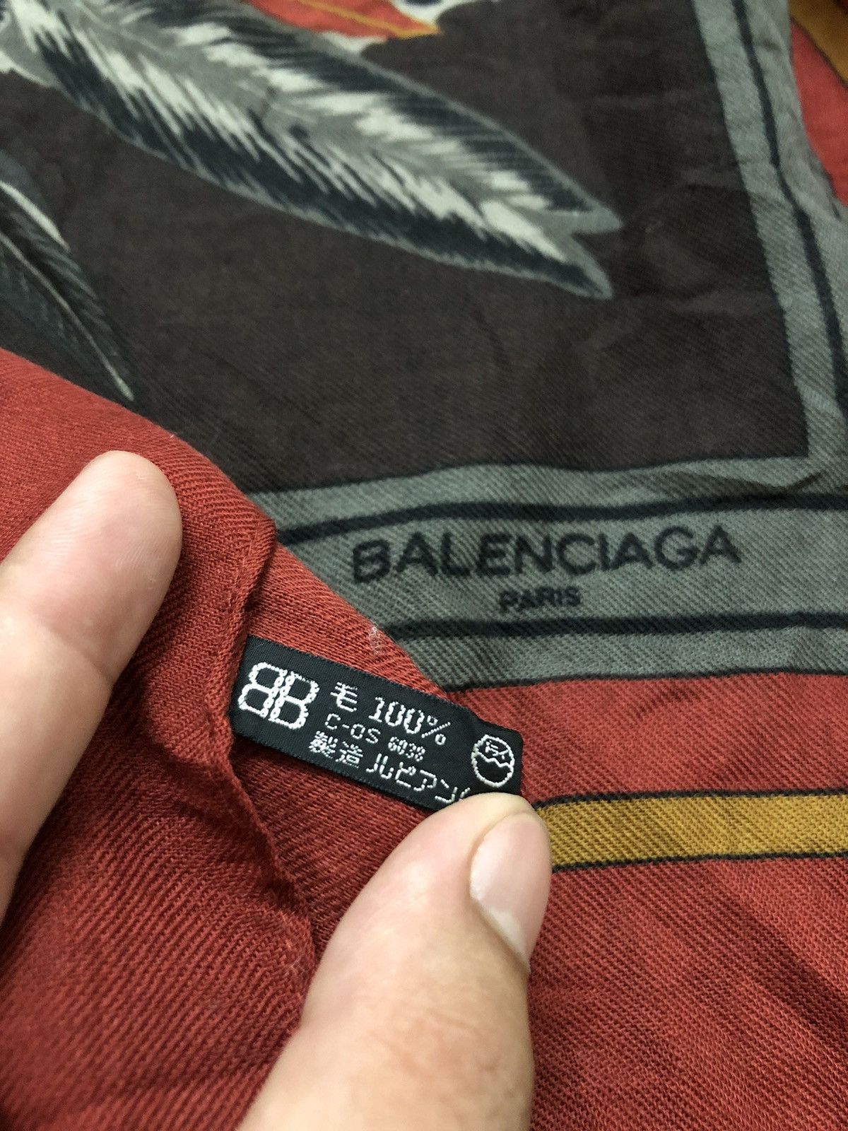 Balenciaga Vintage Balenciaga Scarves Abstrac Motive Design Size ONE SIZE - 5 Thumbnail