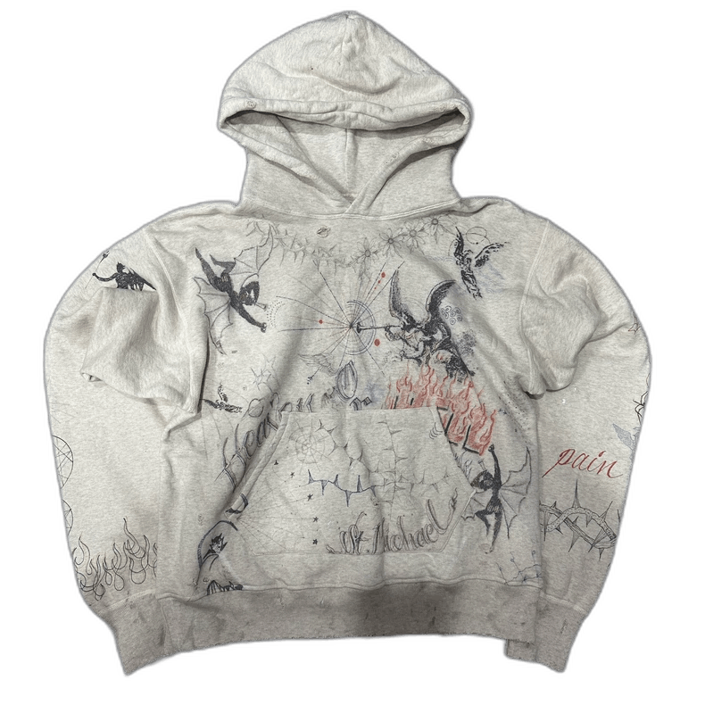 Saint Michael Saint Michael Graphic Hoodie with Shortened Fit Size US L / EU 52-54 / 3 - 1 Thumbnail