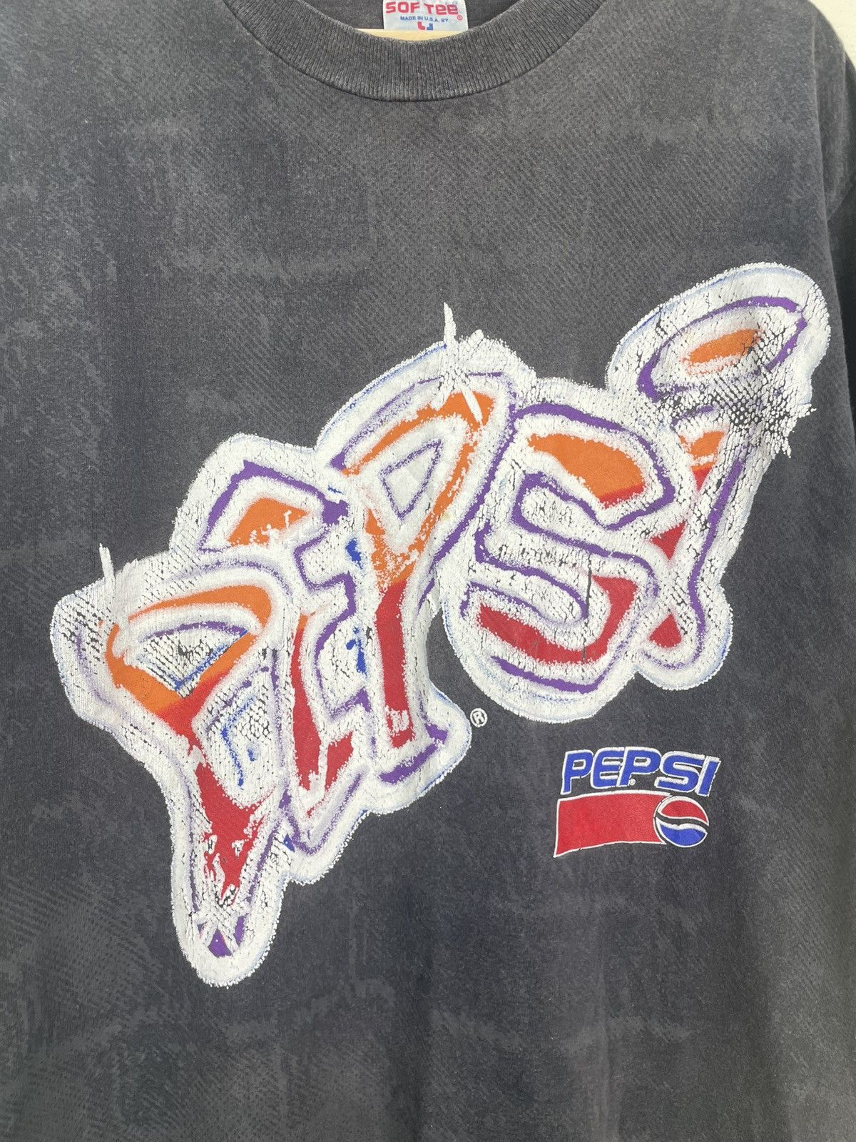 Pepsi × Vintage 90s Pepsi All Over Print Tee - Sof Tee - Made in USA Size US L / EU 52-54 / 3 - 5 Thumbnail