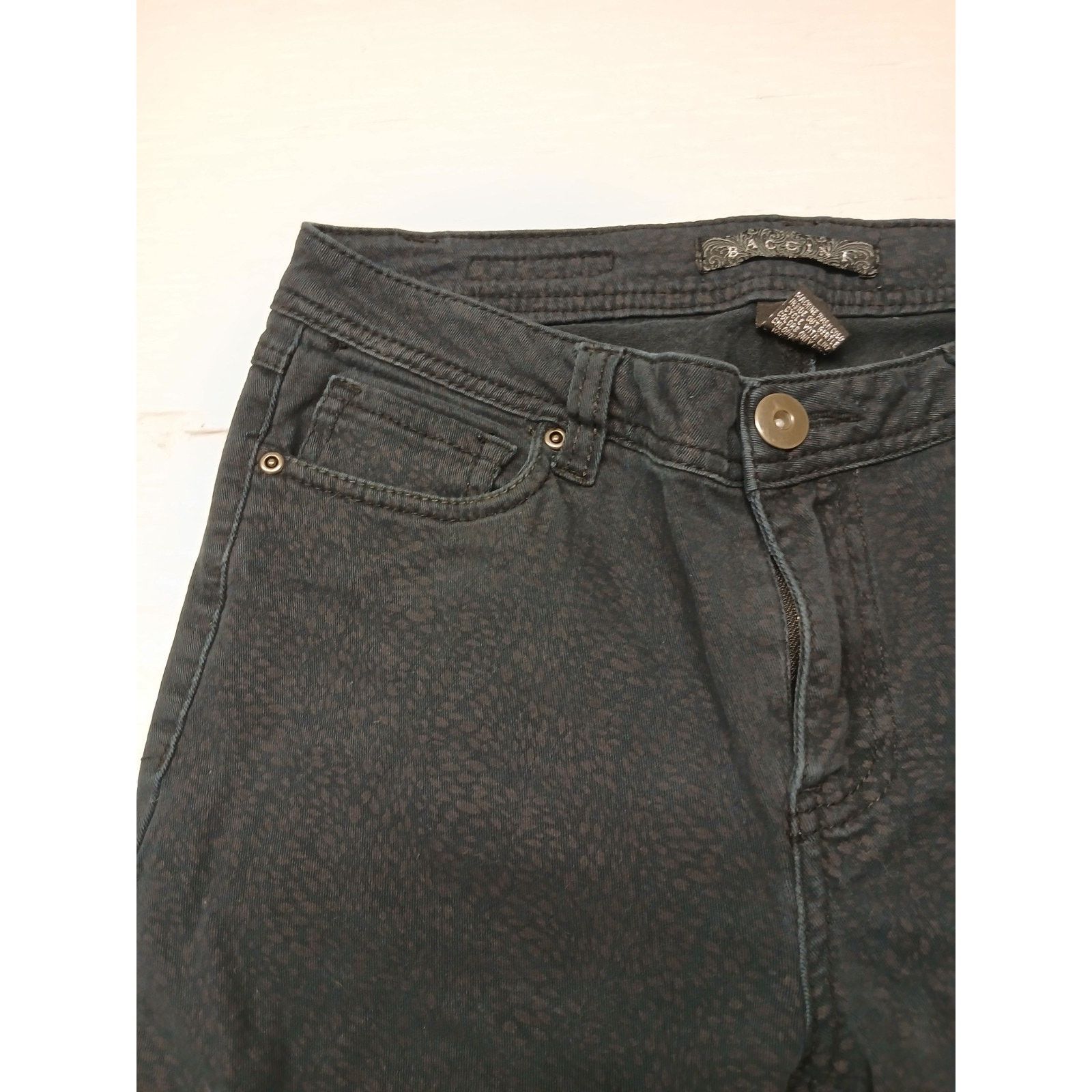 Other Baccini (10P) Women's Black Cheetah Printed Stretch Jeans Size 32" / US 10 / IT 46 - 4 Thumbnail