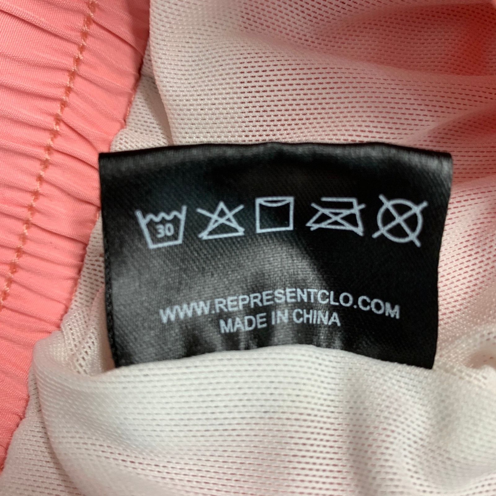 Represent Clo. REPRESENT Pink White Logo Polyester Drawstring Swim Trunks Size US 34 / EU 50 - 5 Thumbnail