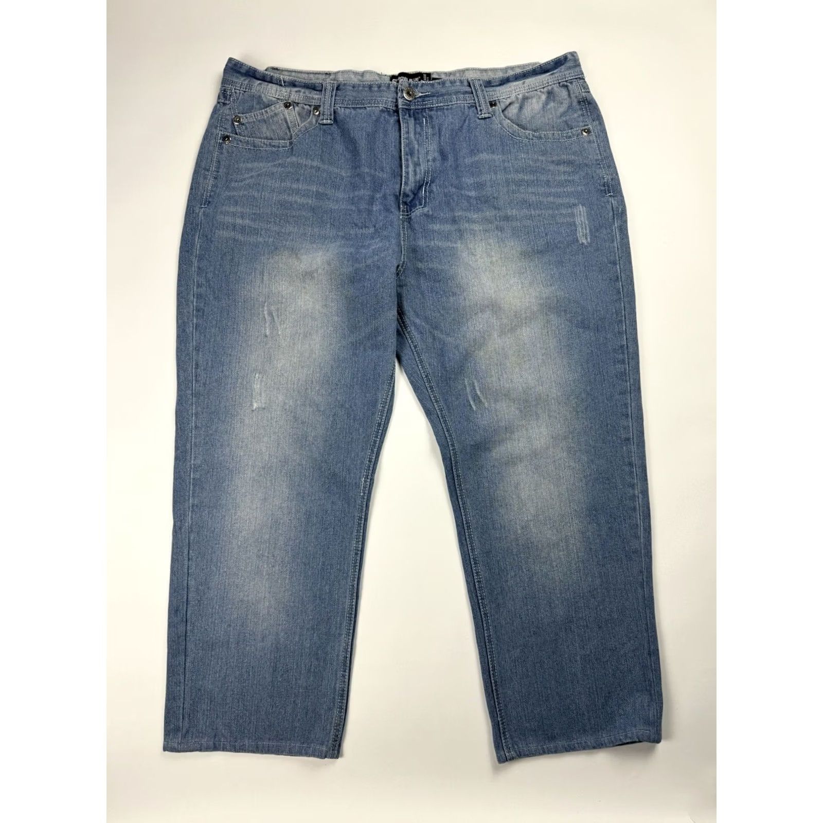 Vintage VINTAGE Royal Blue Jeans Mens Sz 44x32 fits 43x27 Wide Baggy South Pole Style Size US 44 / EU 60 - 4 Thumbnail