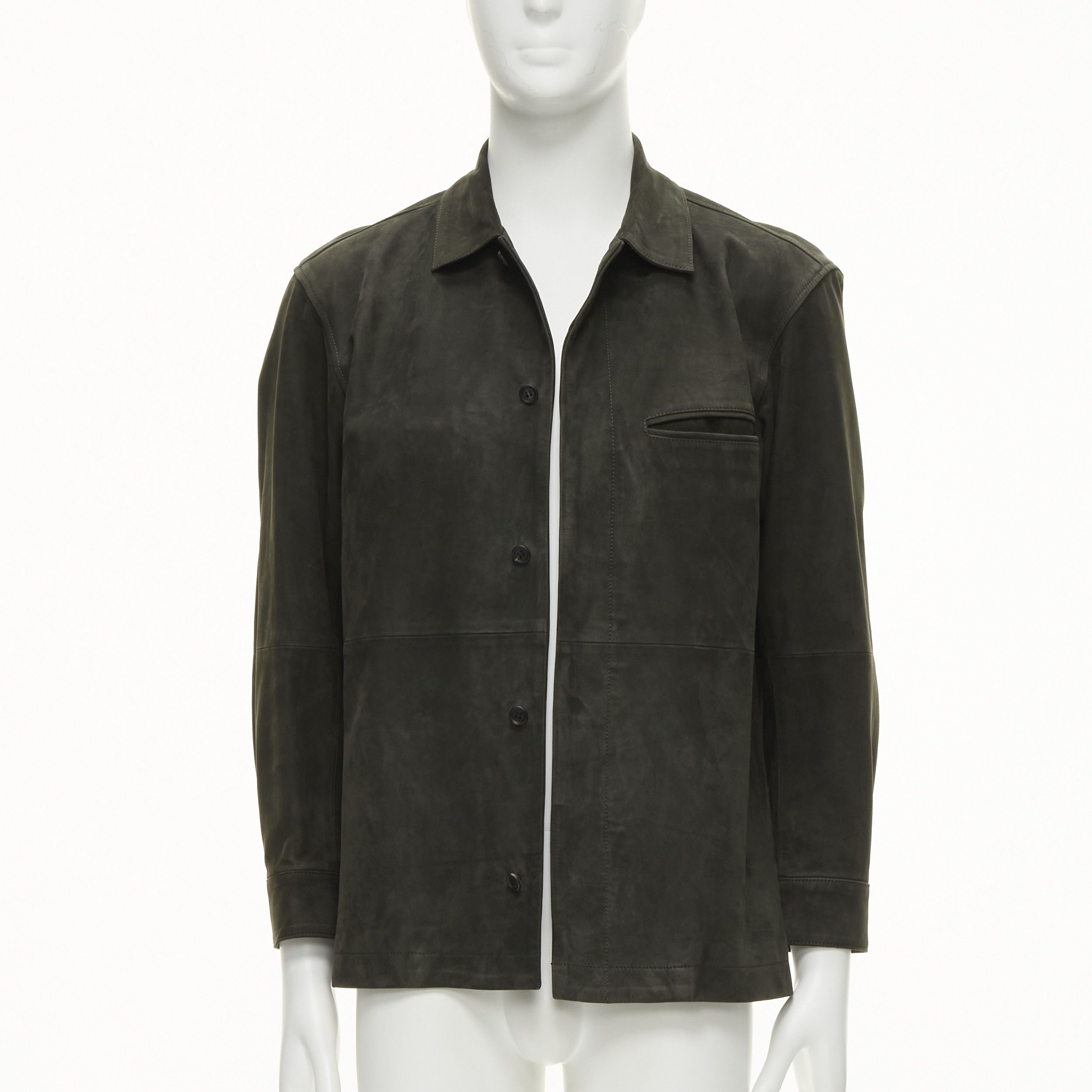 Issey Miyake ISSEY MIYAKE WHITE LABEL grey cowhide suede leather overshirt jacket JP1 S Size US S / EU 44-46 / 1 - 1 Thumbnail