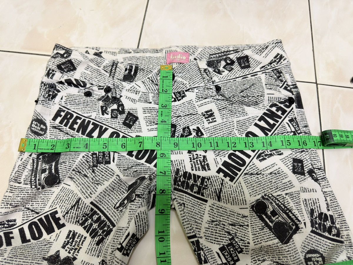 Japanese Brand Vintage INDIO Archive Newspaper Print Low Rise Slim Fit Size US 28 / EU 44 - 15 Thumbnail