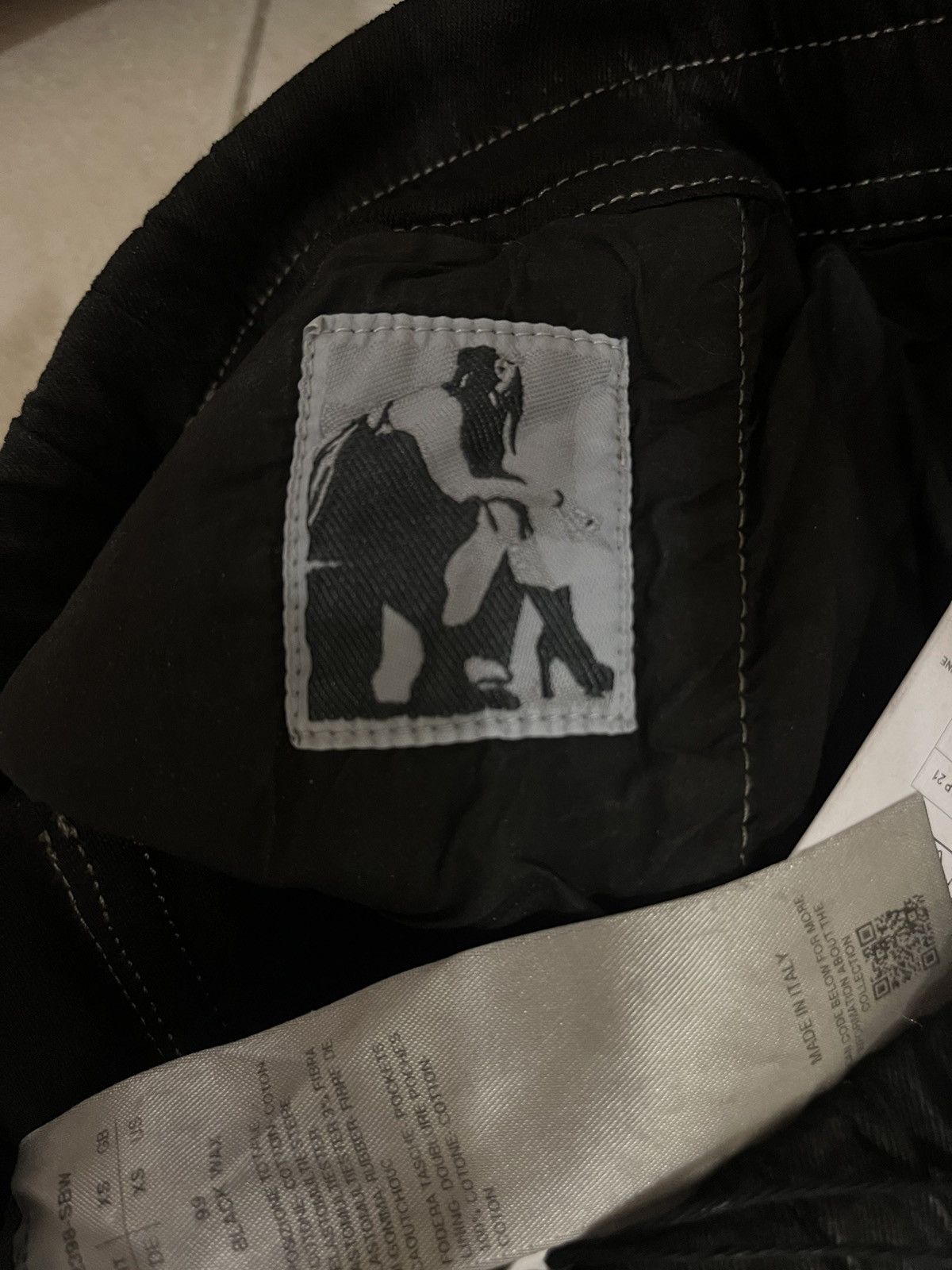 Rick Owens Drkshdw Rick Owens Double Cargo Jumbo Belas (Black Wax) Size US 30 / EU 46 - 7 Thumbnail