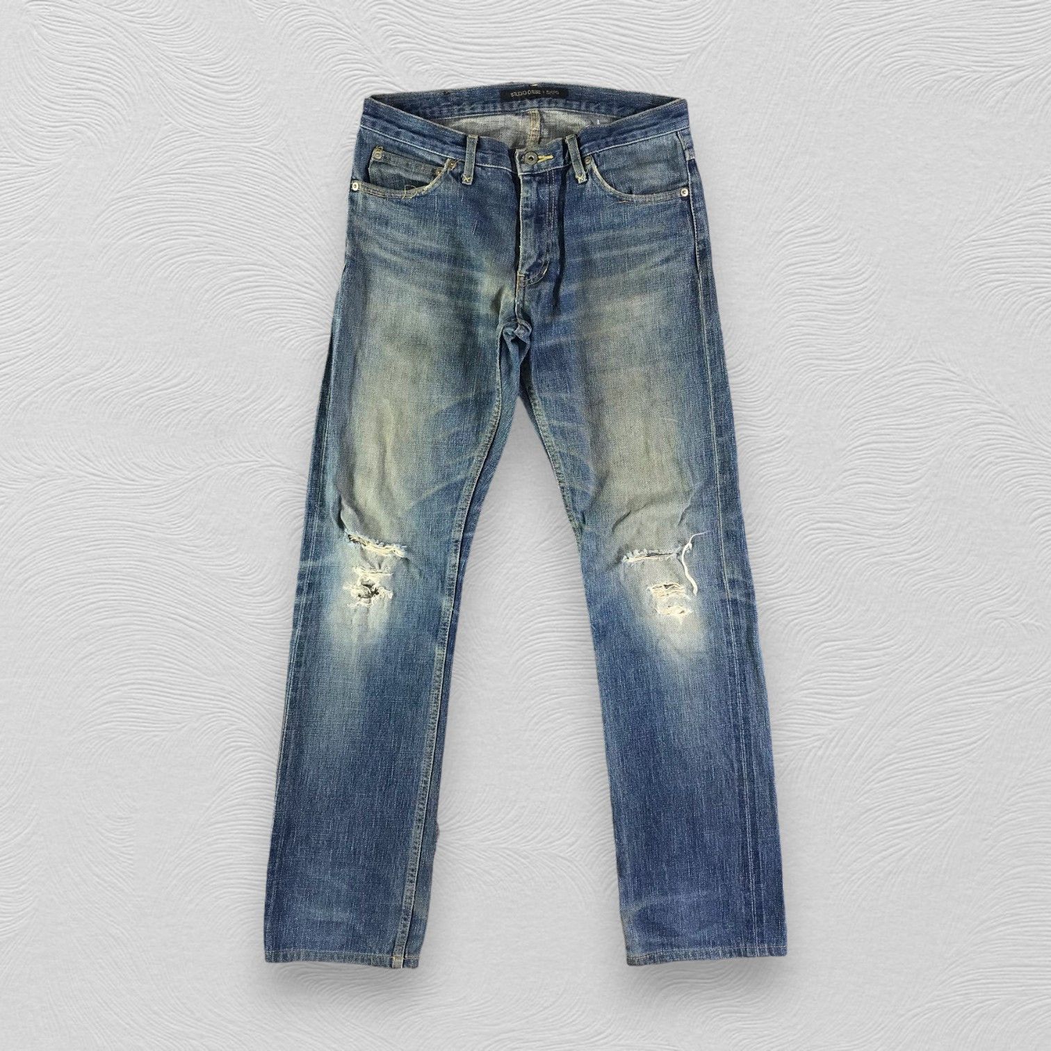 SHIPS Studio Oribe x Ships Jeans Ripped Selvedge Denim KJ2691 Size US 30 / EU 46 - 1 Thumbnail