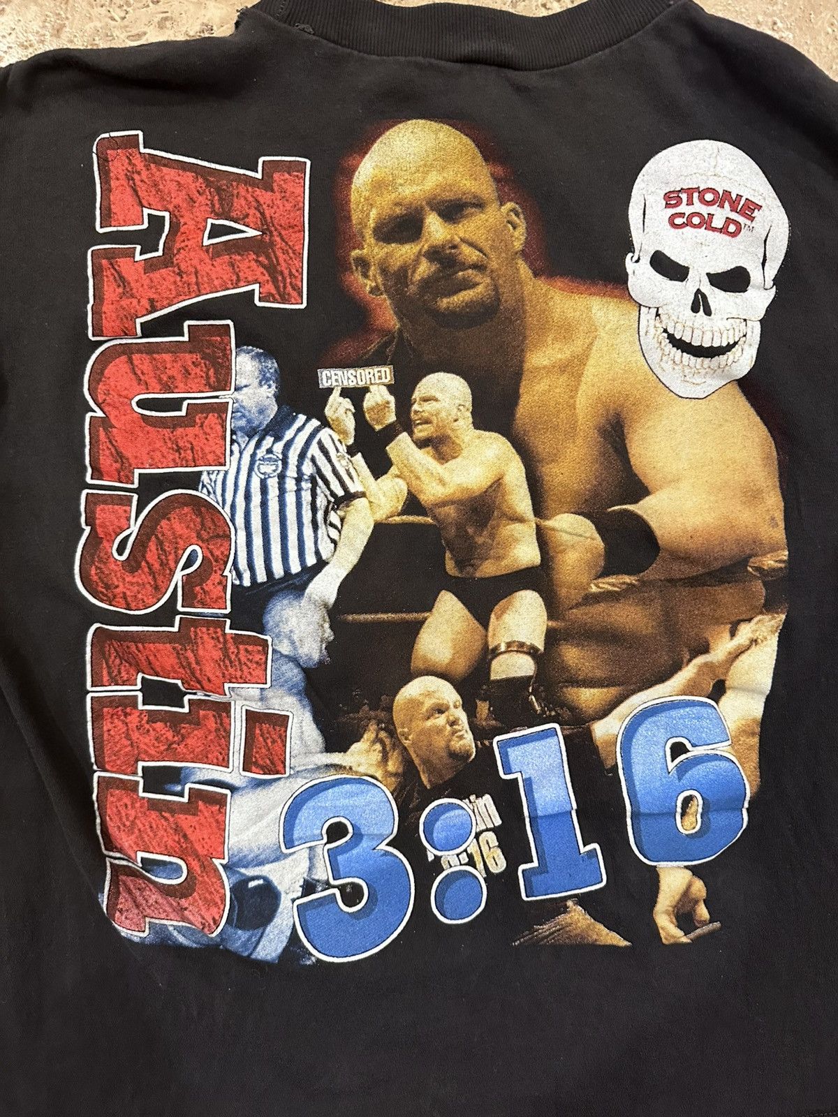 Rap Tees Vintage Stone Cold Steve Austin WWF 90s Rap Tee T-Shirt Size US L / EU 52-54 / 3 - 11 Thumbnail