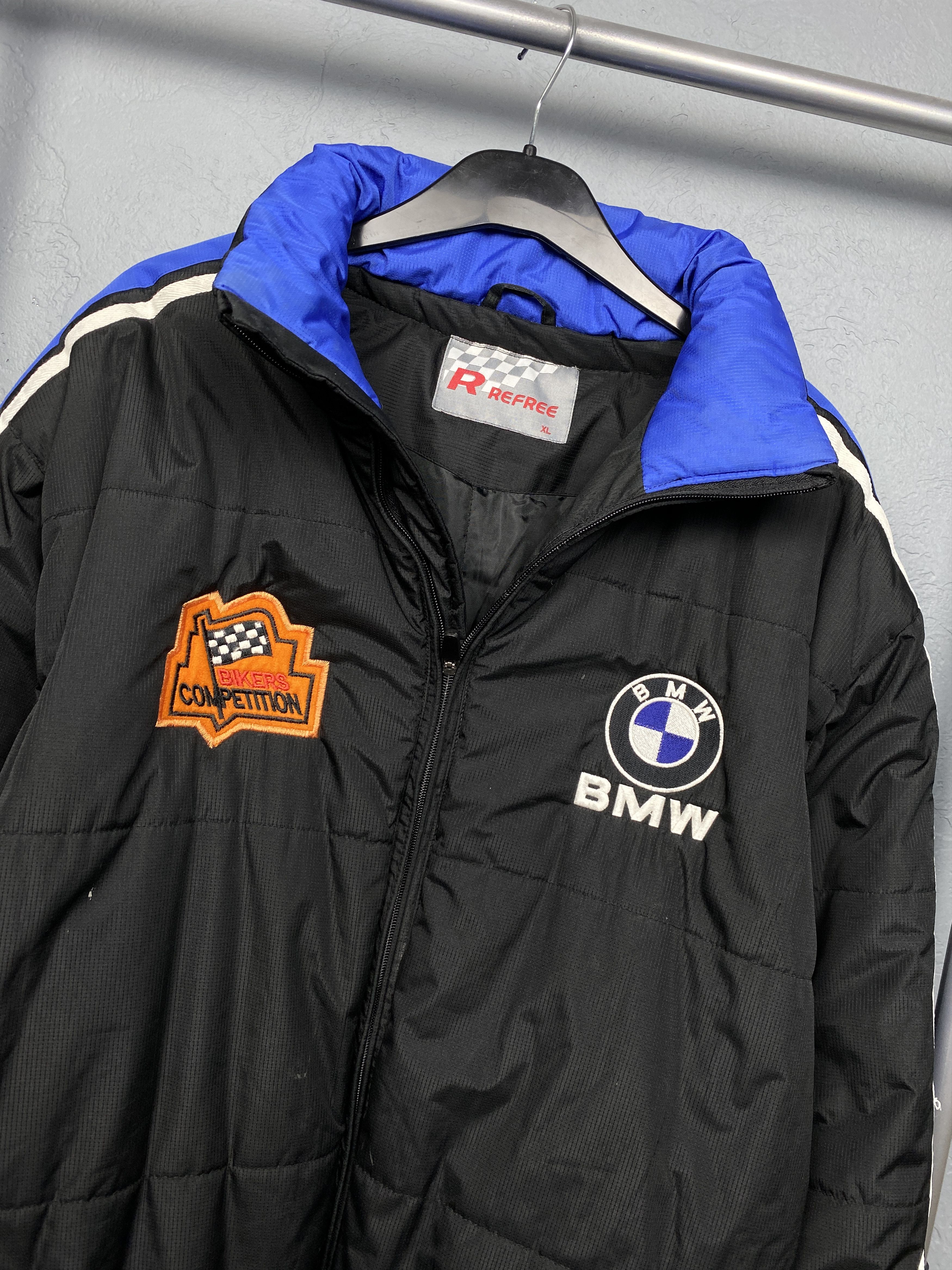 BMW × Vintage Bmw Moto Racing Vintage Mens Puffer Jacket Size US XL / EU 56 / 4 - 2 Thumbnail
