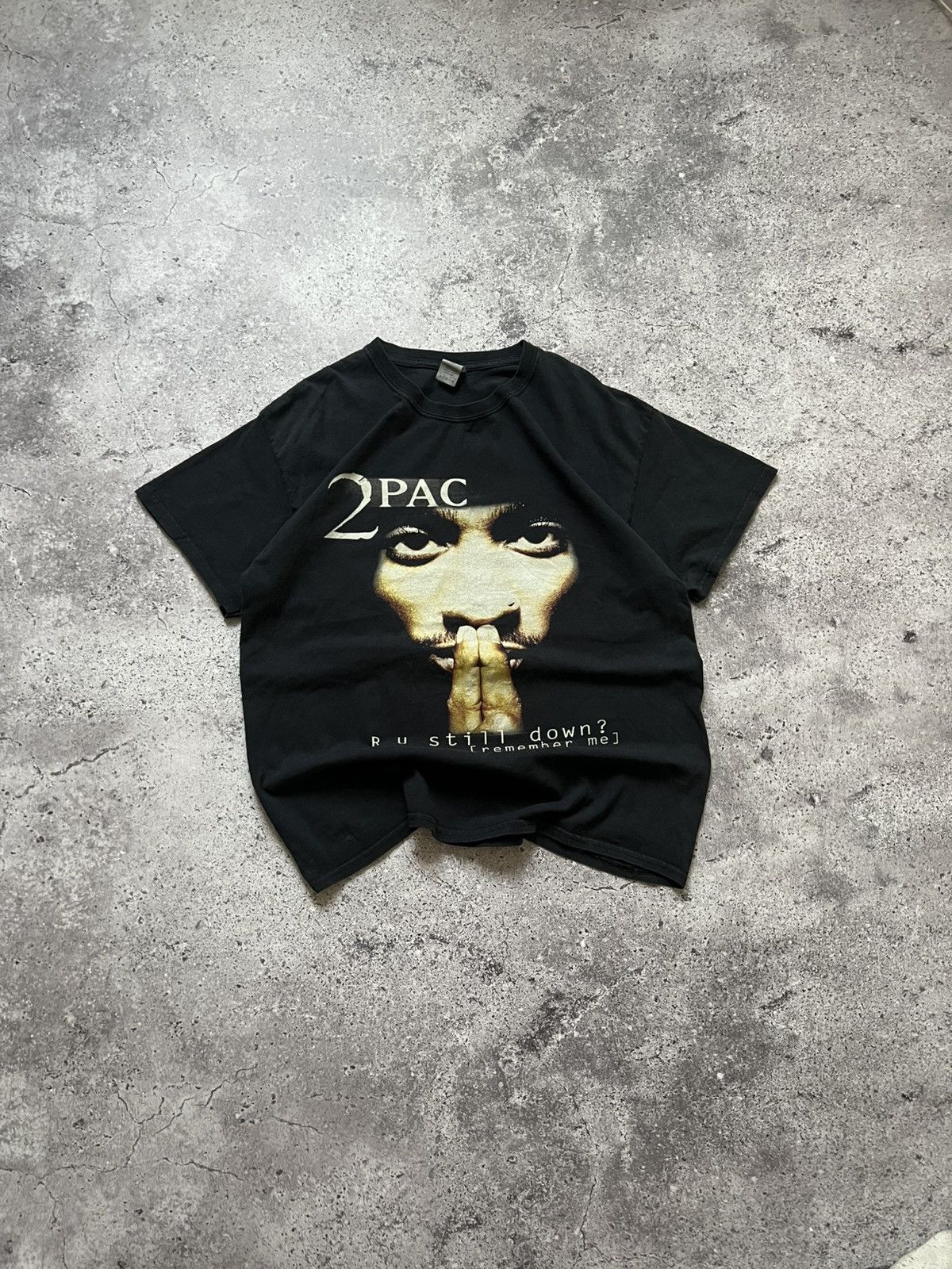 Rap Tees Vintage 2Pac rap shirt crazy Tupac Shakur y2k streetwear Size US L / EU 52-54 / 3 - 2 Thumbnail