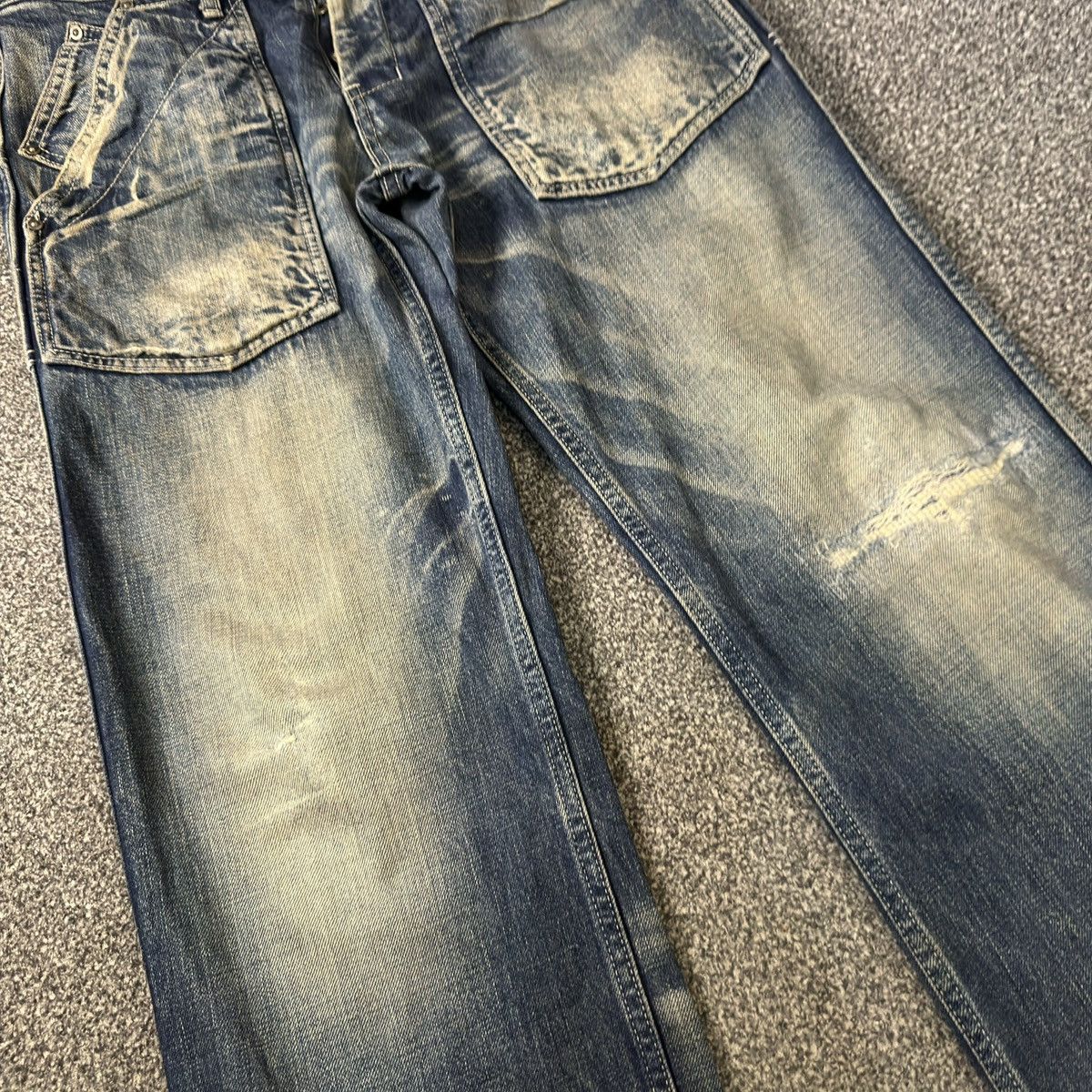 KOJIMA GENES Japanese Heavy Vintage Johnbull Kojima Japan Workwear Denim Size US 31 - 5 Thumbnail