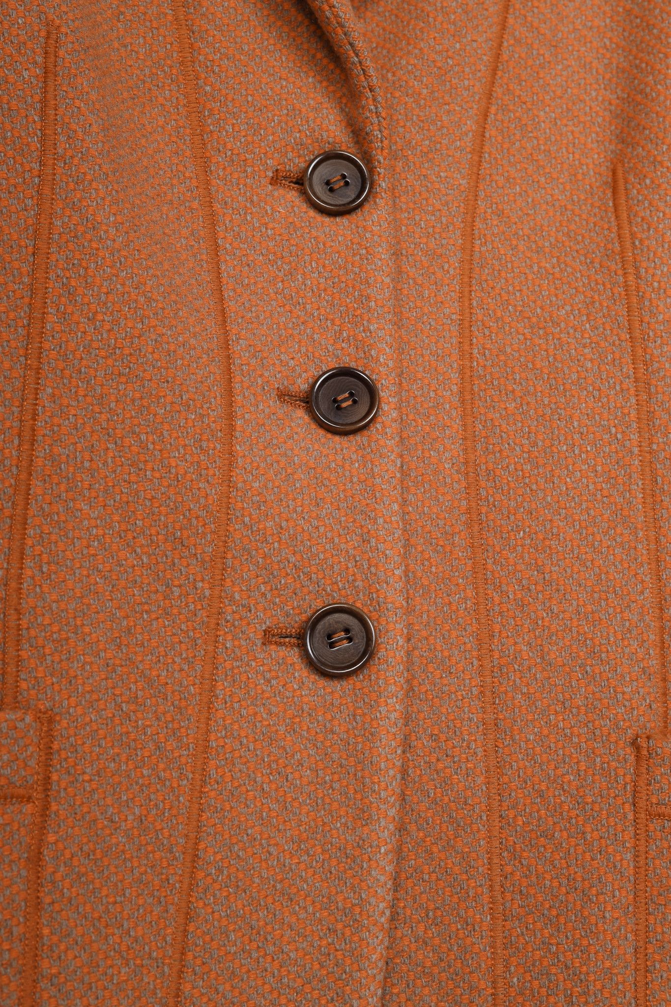 Giorgio Armani Giorgio Armani Brown Orange Wool Cashmere Blazer Size XS / US 0-2 / IT 36-38 - 8 Thumbnail