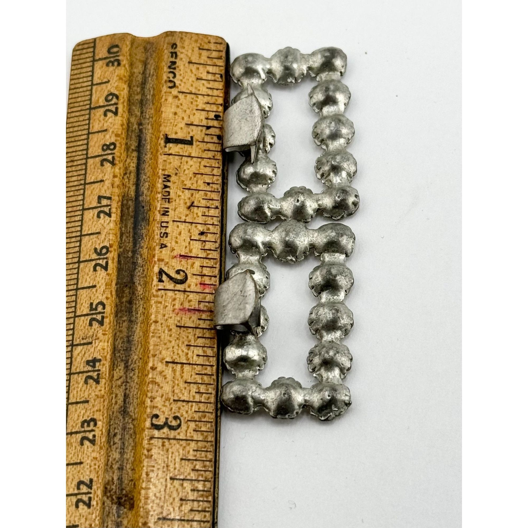 Vintage Vintage rhinestone silver square shoe clips Size ONE SIZE - 4 Thumbnail