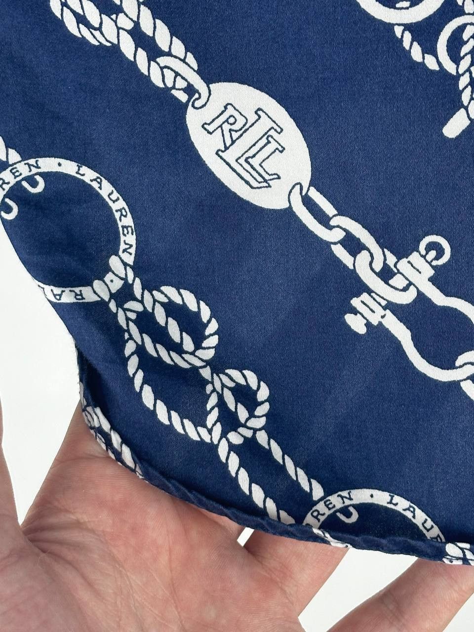 Lauren Ralph Lauren Luxury Rare Lauren Ralph Lauren Blue Chains Print Shirt Size M / US 6-8 / IT 42-44 - 9 Thumbnail