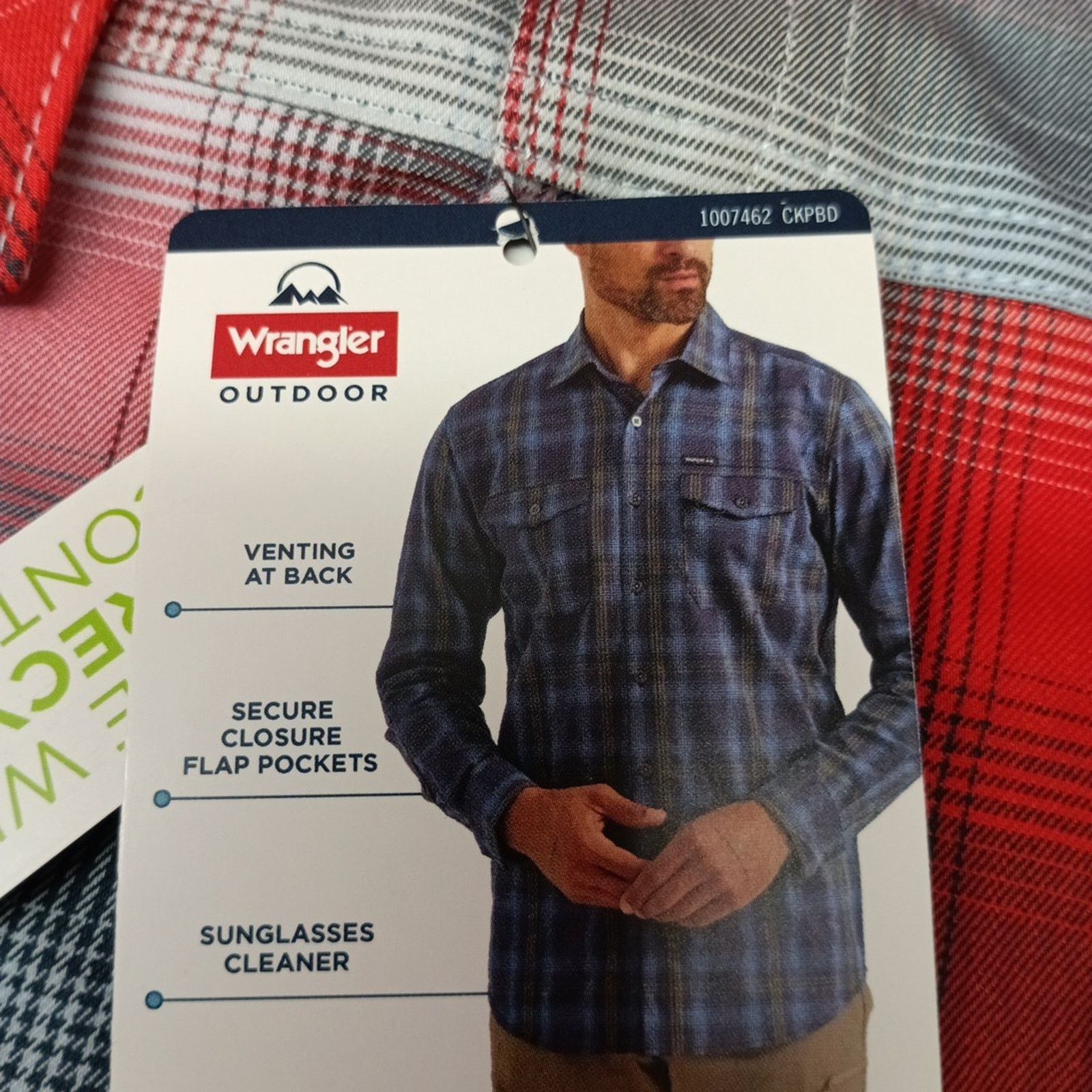 Wrangler Wrangler Shirt Men's XL Red Plaid Convertible Sleeves Shirt Size US XL / EU 56 / 4 - 5 Thumbnail