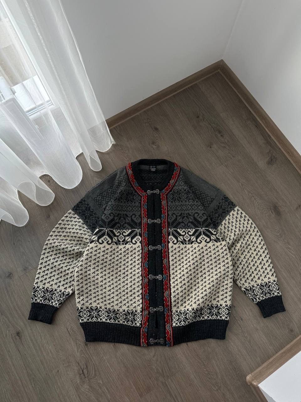 Dale Of Norway × Vintage Vintage Nordman Land 80’s Wool Cardigan Claps Sweater Size US L / EU 52-54 / 3 - 4 Thumbnail