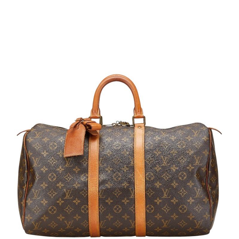 Louis Vuitton Louis Vuitton Louis Vuitton Keepall Monogram Boston Bag Canvas Travel Bag M41428 Size ONE SIZE - 1 Thumbnail