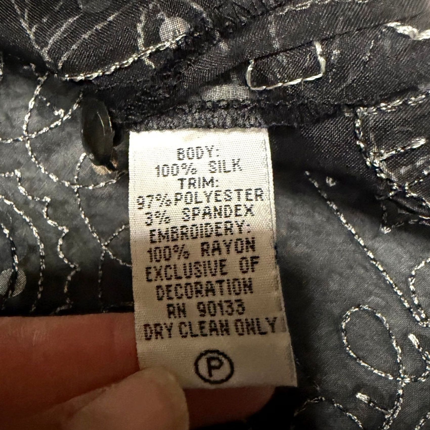 Bob Mackie Bob Mackie Wearable Art Shirt Womens Small Black Sequin Sparkle Sheer Button Size S / US 4 / IT 40 - 8 Thumbnail