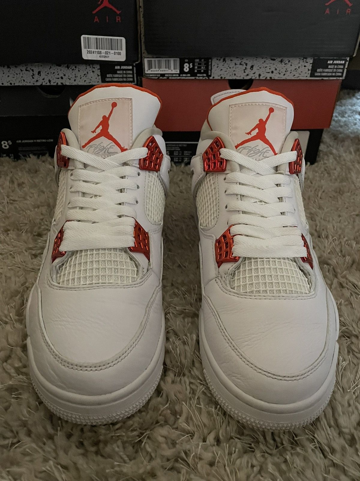 Jordan Brand JORDAN 4 METALLIC ORANGE SZ 9 Size US 9 / EU 42 - 4 Thumbnail